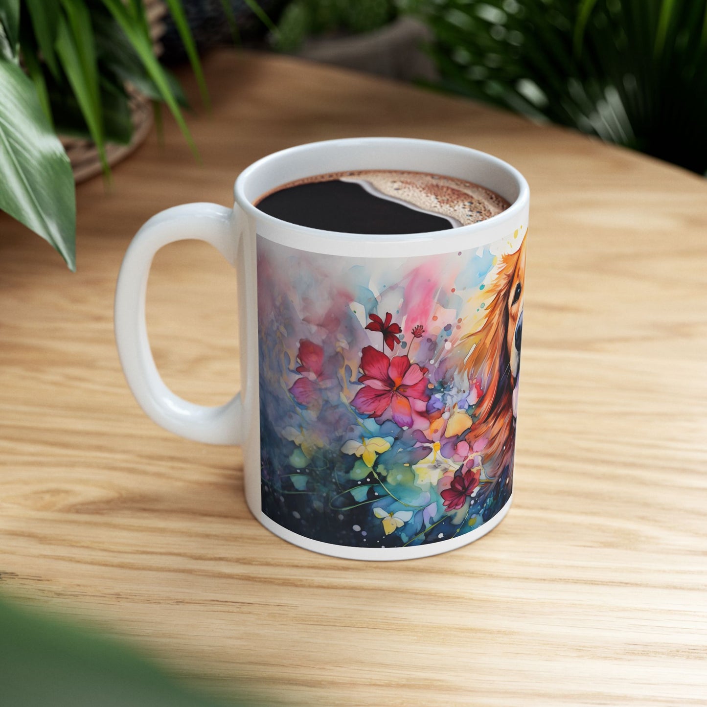 🐕 Watercolor Golden Retriever Mug – A Heartwarming Tribute to Your Furry Friend! 🌸