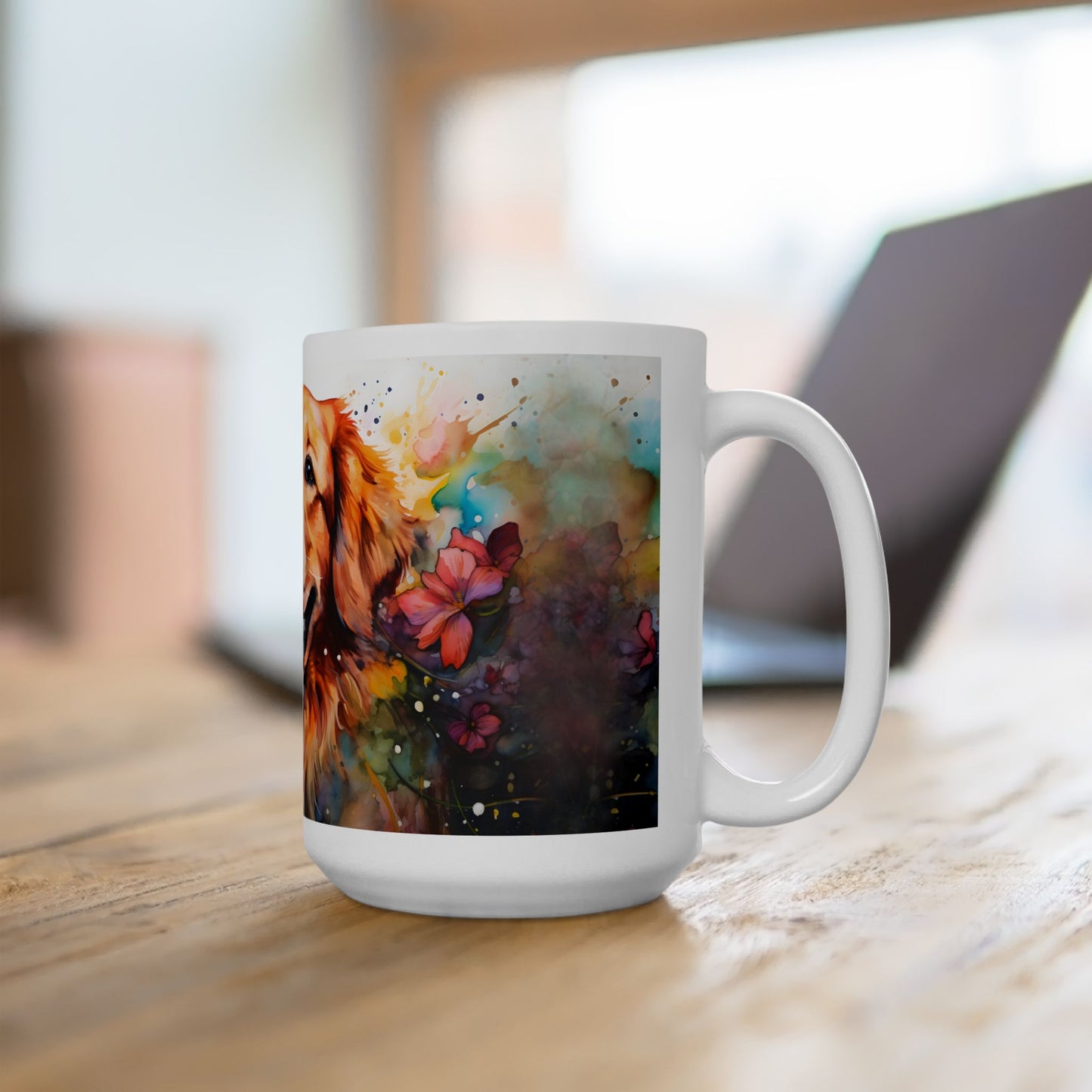 🐕 Watercolor Golden Retriever Mug – A Heartwarming Tribute to Your Furry Friend! 🌸