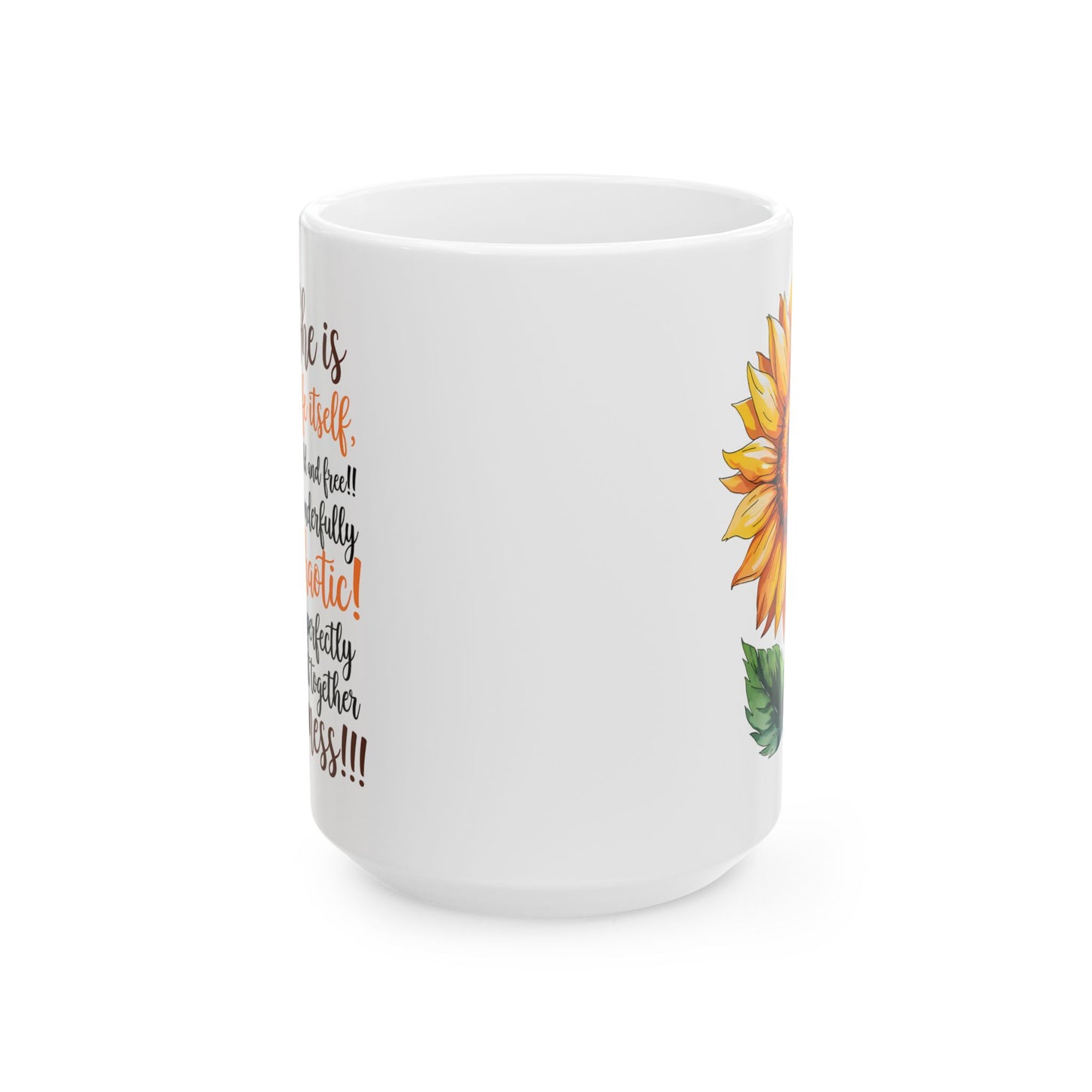 Taza Girasol “Ella es la Vida Misma, Salvaje y Libre” 🌼