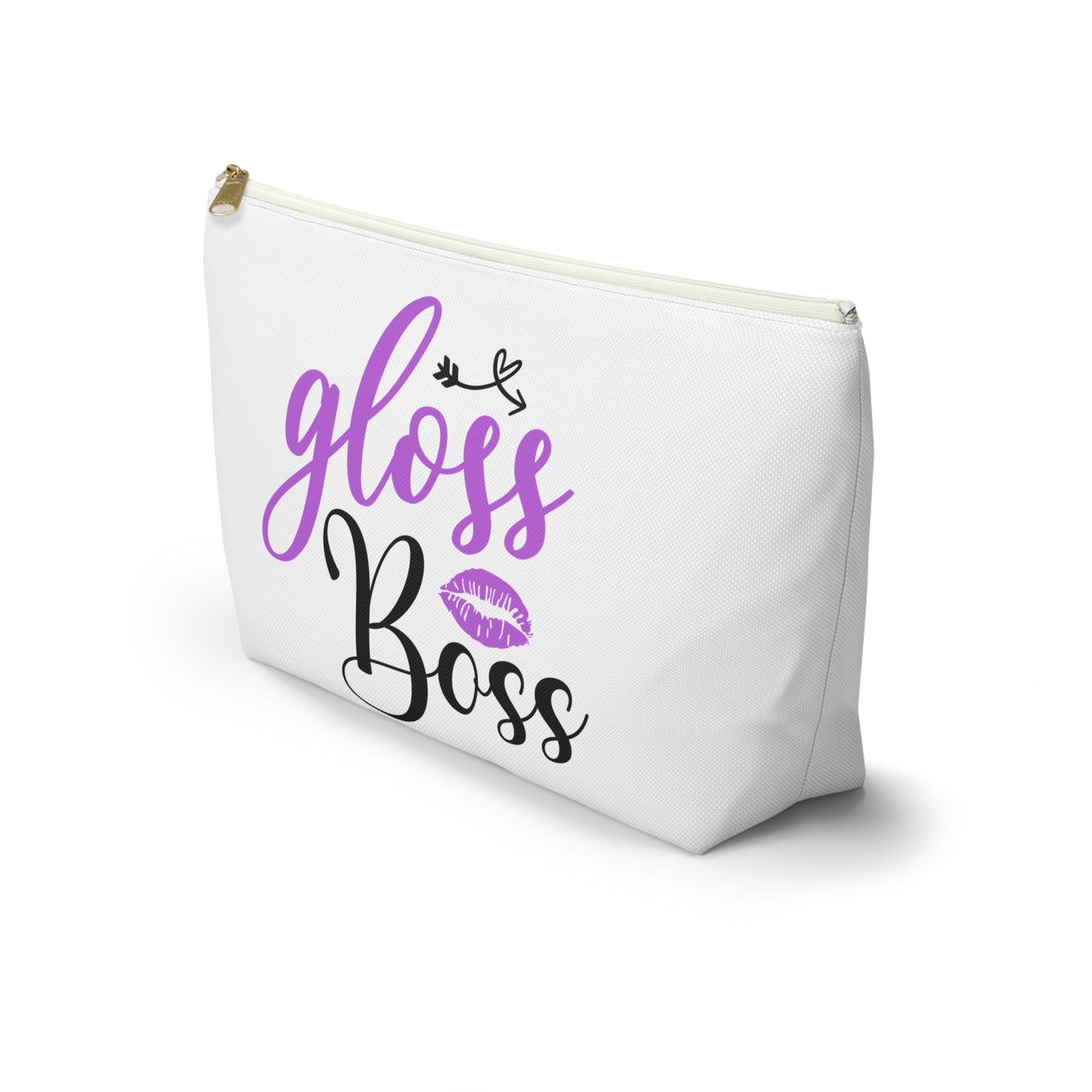 Accessory Pouch – "Gloss Boss" Purple Makeup Bag