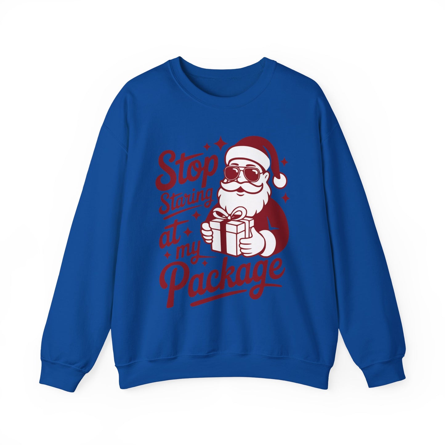 🎅🤣 Stop Staring at My Package Sweatshirt – Funny Santa Holiday Pullover