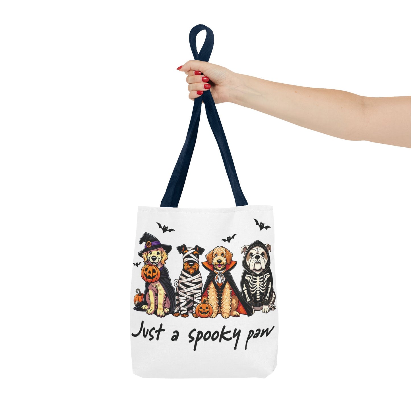 🐾 Spooky Paws Halloween Tote Bag – Doggone Cute Halloween Style 🎃