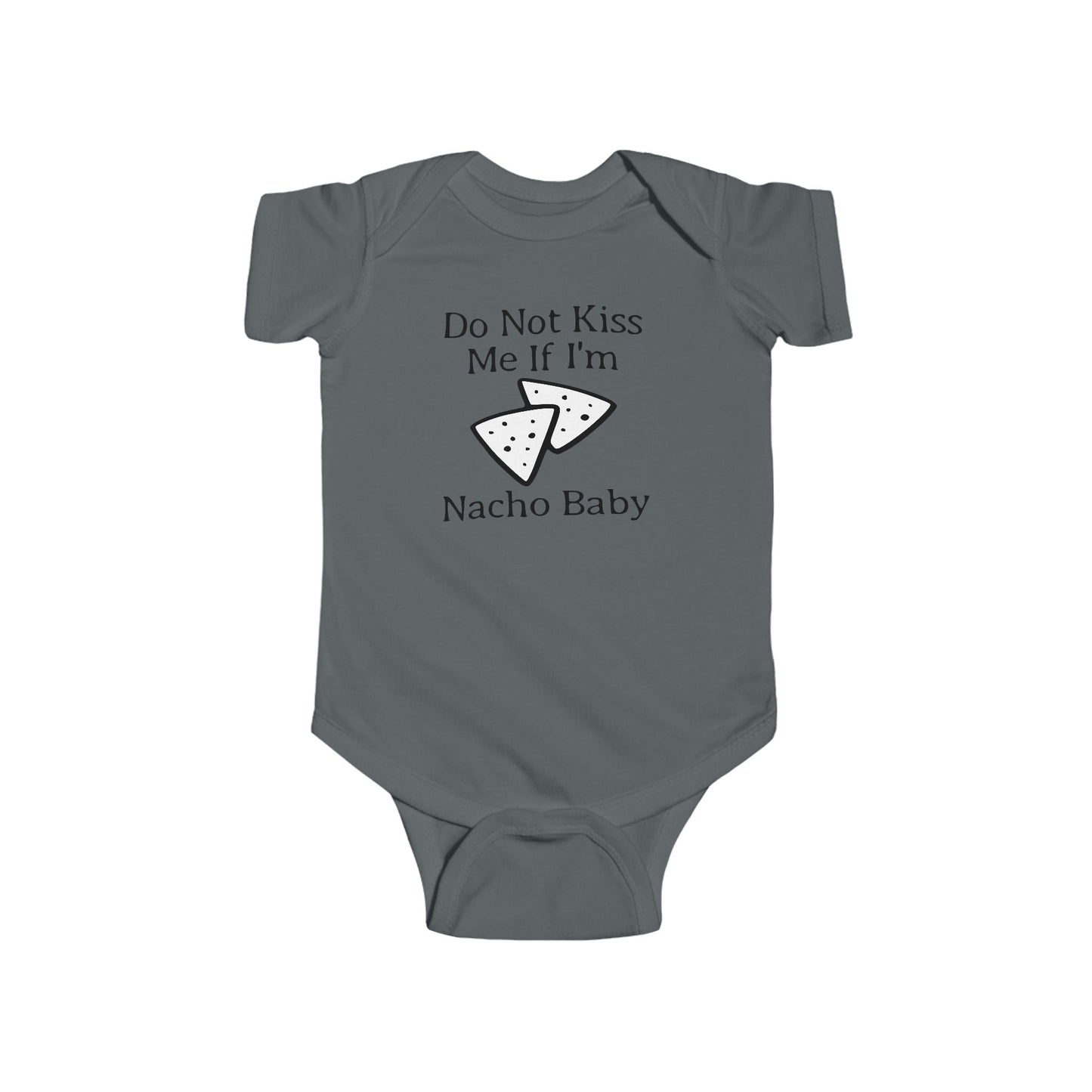 Body de bebé "No me beses si soy Nacho" | Body divertido con nachos | Opción orgánica disponible