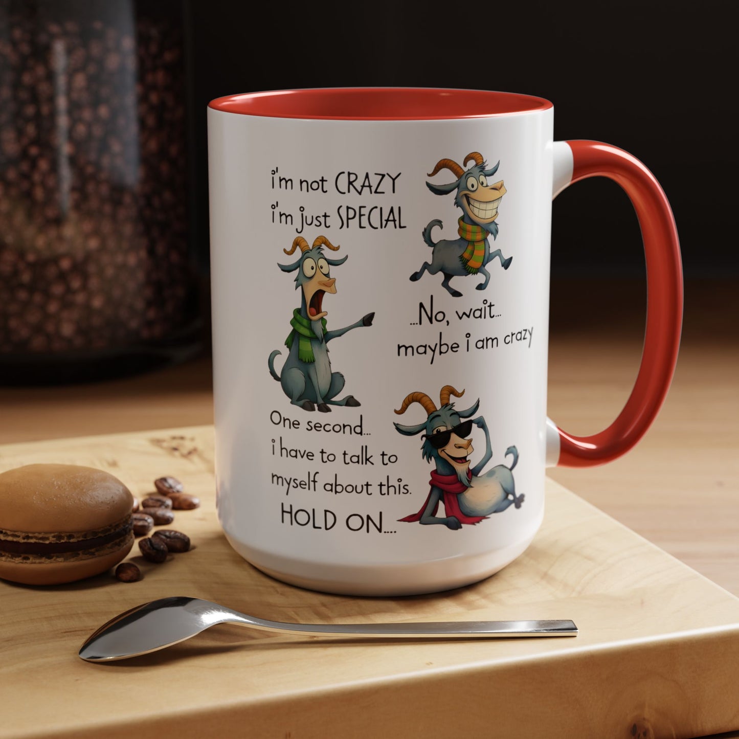 Funny Goat Quote Coffee Mug – “I’m Not Crazy, I’m Just Special” Humor Mug