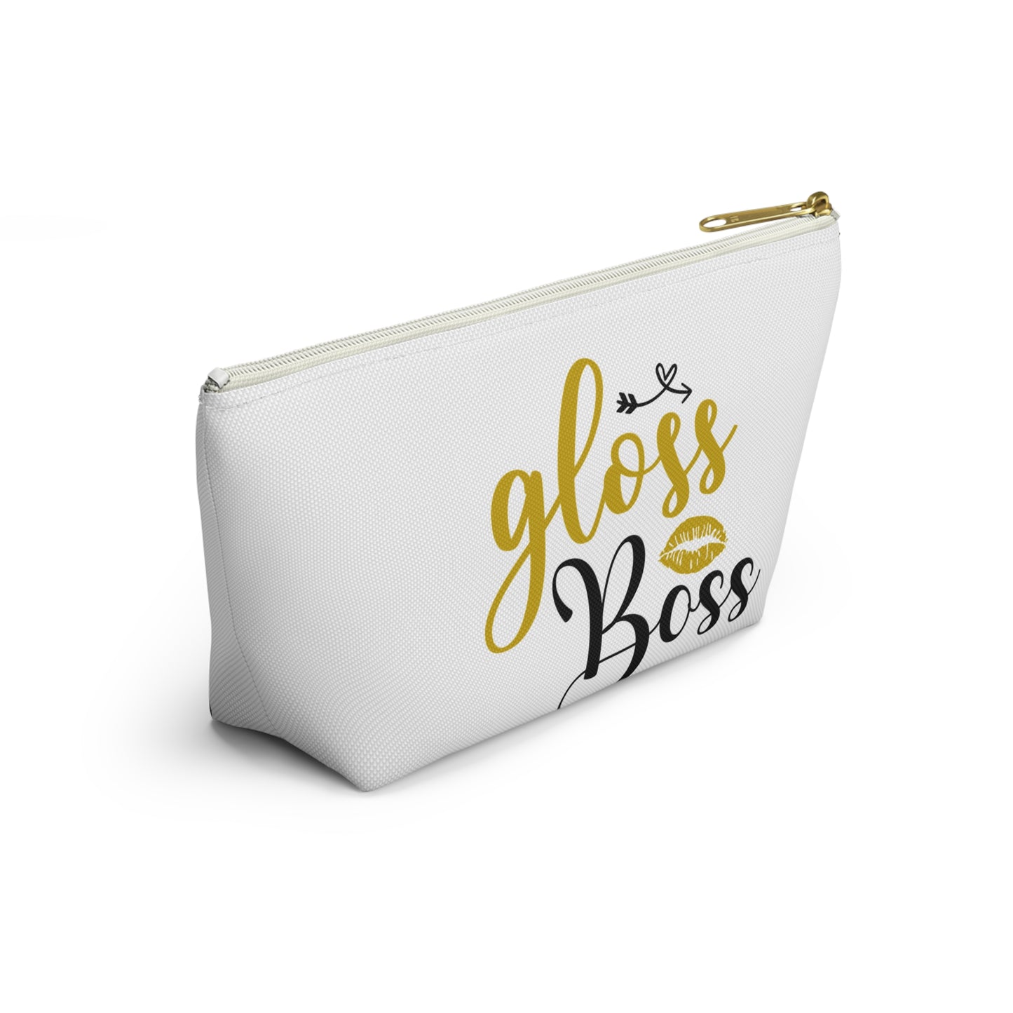 Accessory Pouch – "Gloss Boss" Yellow Makeup Bag