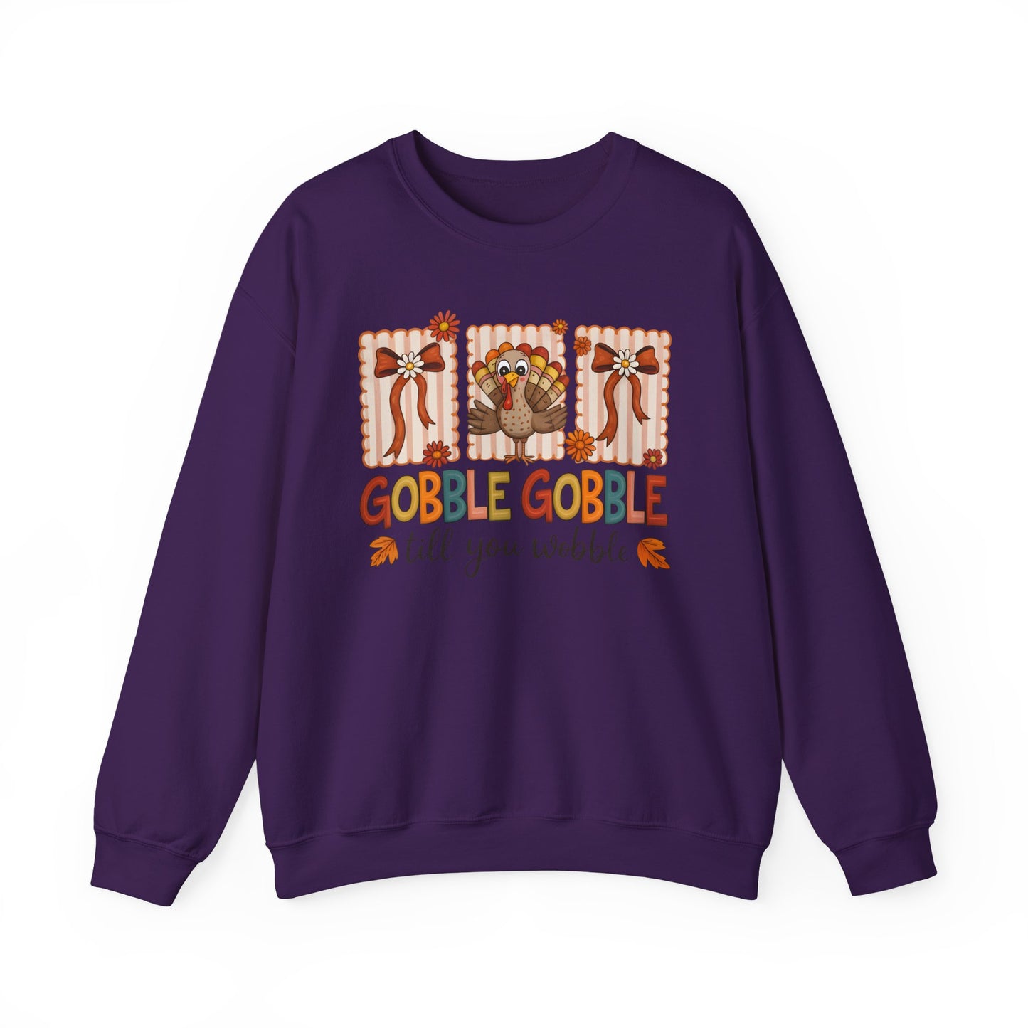 🦃✨ Gobble Gobble Till You Wobble Sweatshirt – Cute Turkey Fall Vibes 🍁🧡