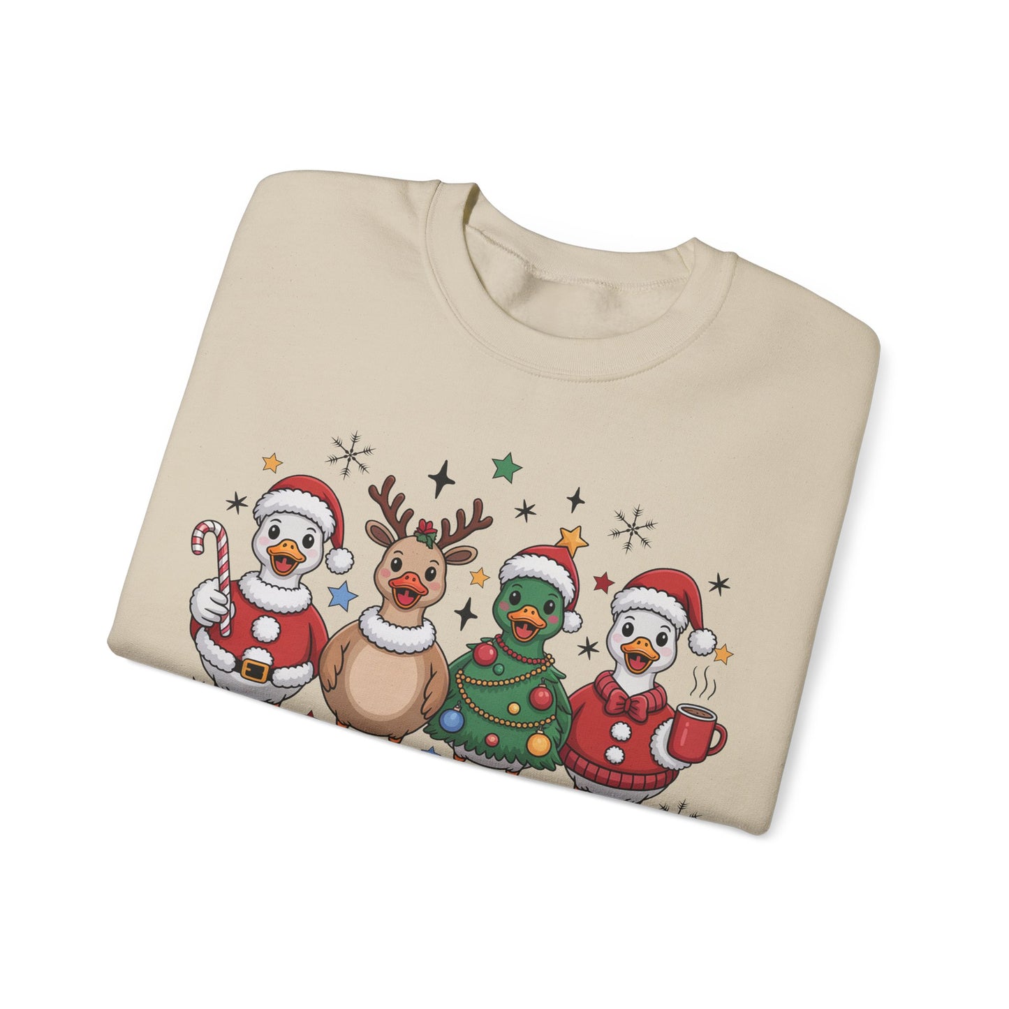 🎄🦆 Christmas Ducks Sweatshirt – Funny Holiday Farm Animal Crewneck 🎁