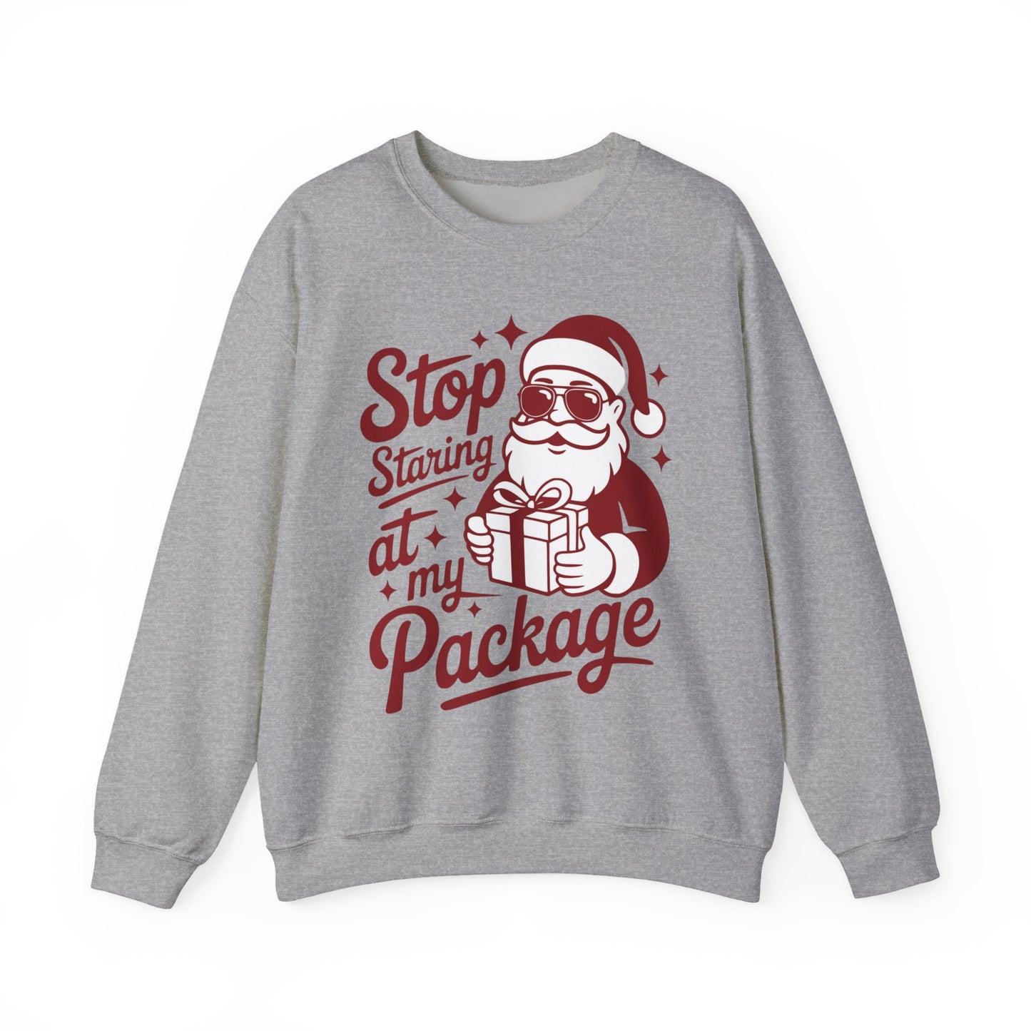 🎅🤣 Stop Staring at My Package Sweatshirt – Funny Santa Holiday Pullover