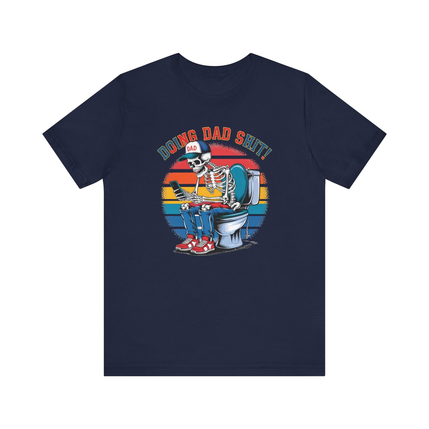 🧻 HACIENDO CABRAS DE PAPÁ | Camiseta gráfica divertida con esqueleto en el inodoro