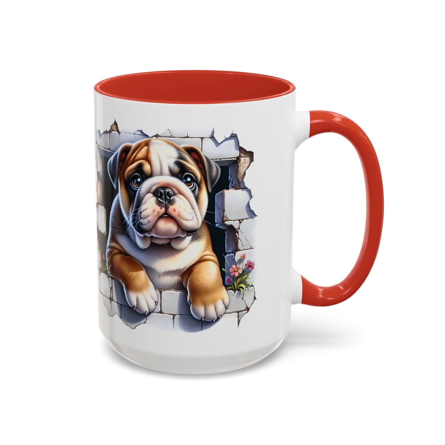 🐶☕ English Bulldog Puppy Accent Mug – Adorable Breakthrough Pup Design ✨rs (11/15oz)