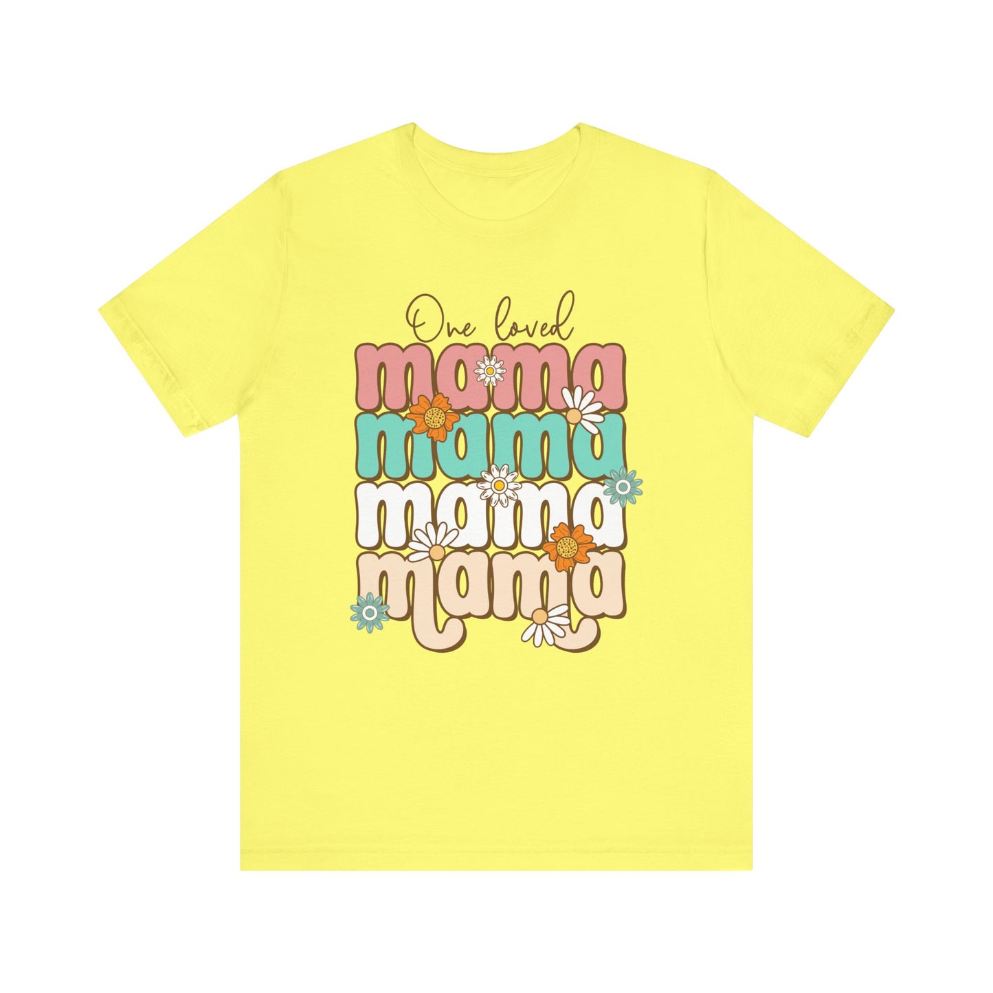 👕 Mama, Mama, Mama, Mama Boho-Style T-Shirt – Joyful Chaos of Motherhood 🌿