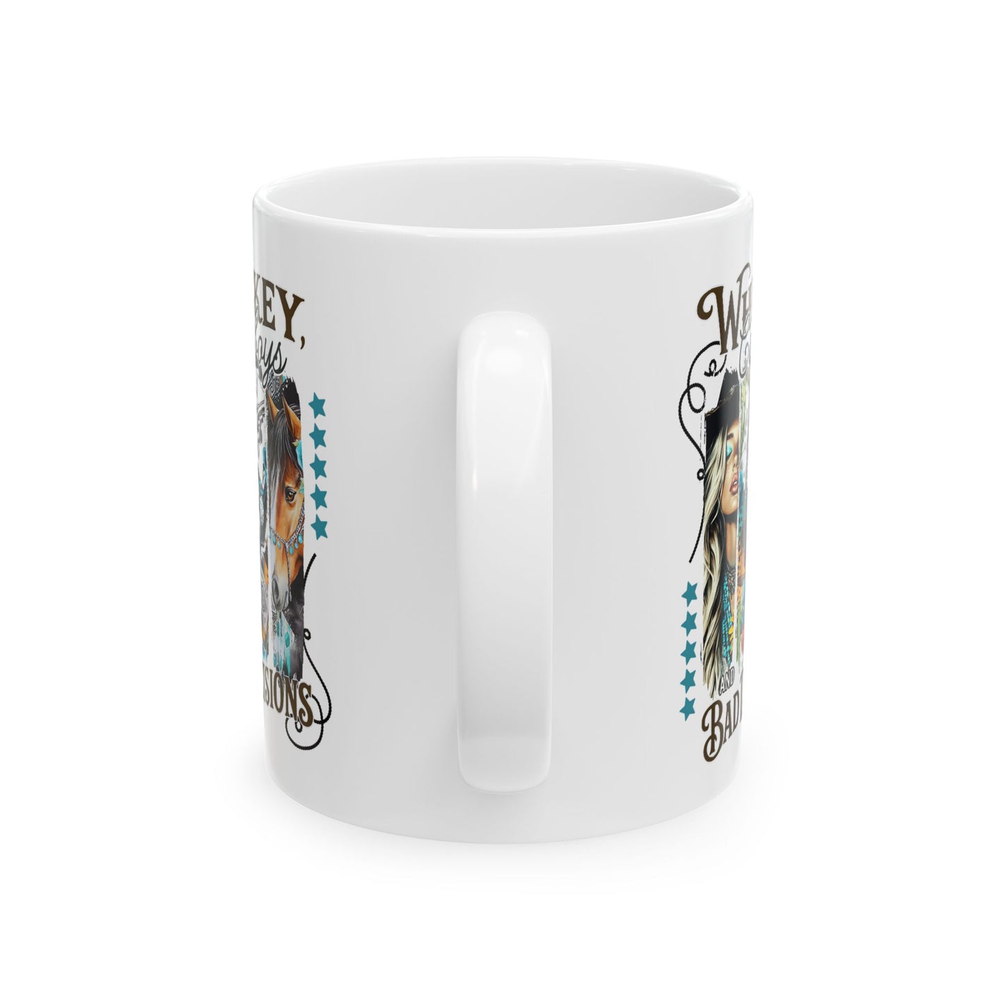 🥃 Whiskey, Cowboys, and Bad Decisions Mug – Perfect for the Wild at Heart! 🤠