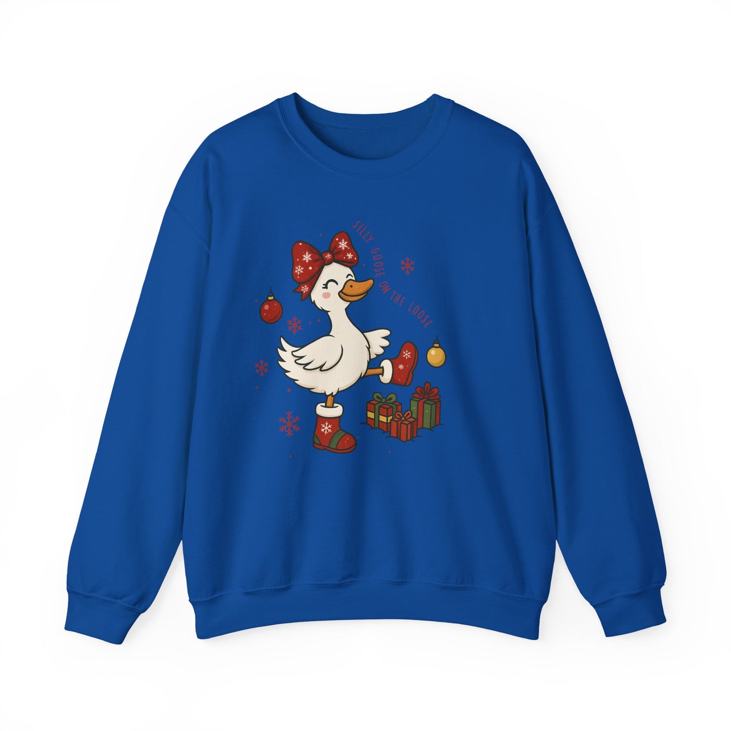 🪿🎁 Silly Goose on the Loose Sweatshirt – Whimsical Holiday Cheer ❄️✨