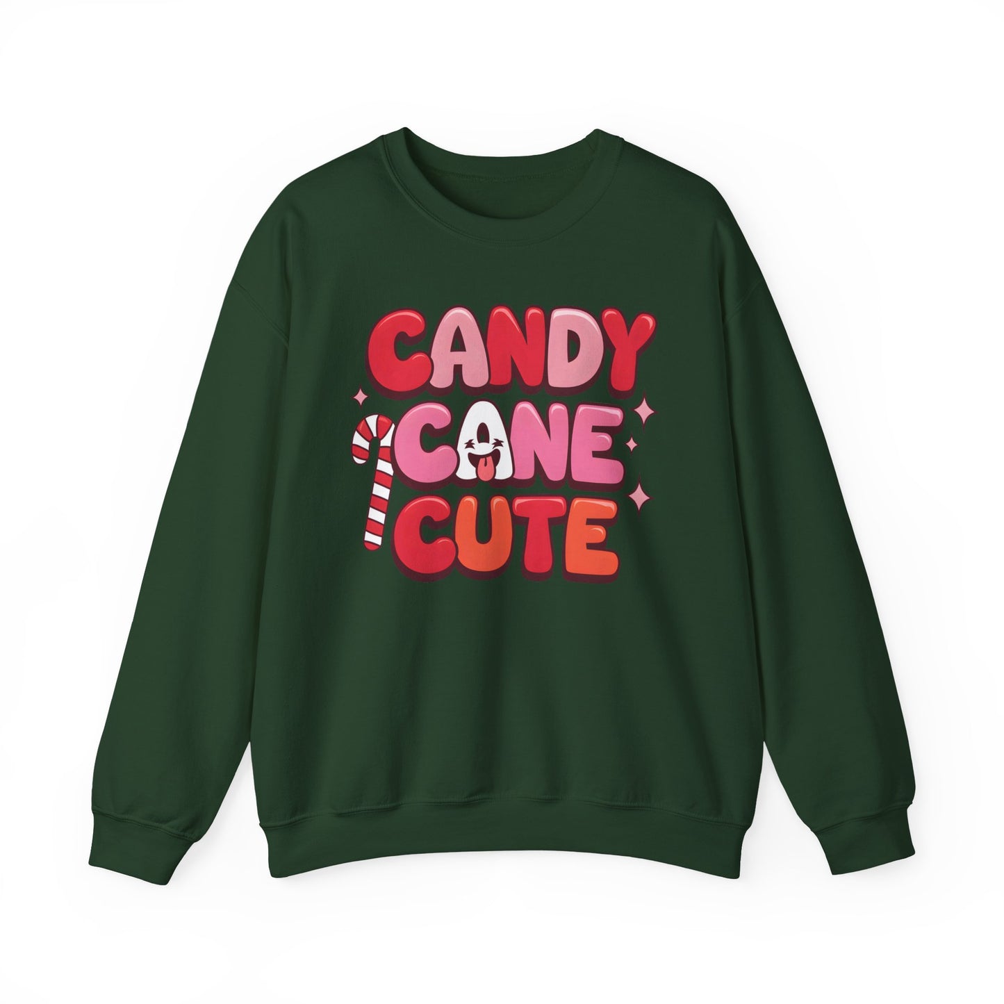 🎀🍭 Candy Cane Cute Women’s Christmas Sweatshirt – Soft, Cozy & Playful Holiday Style