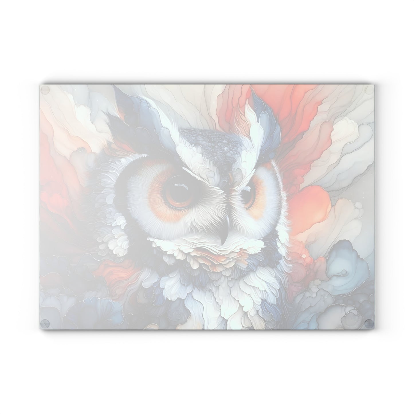 Owl Cutting Board, Charcuterie Board, unique cutting board, Tempered Glass Cutting Board, Housewarming Gift, Custom cutting board