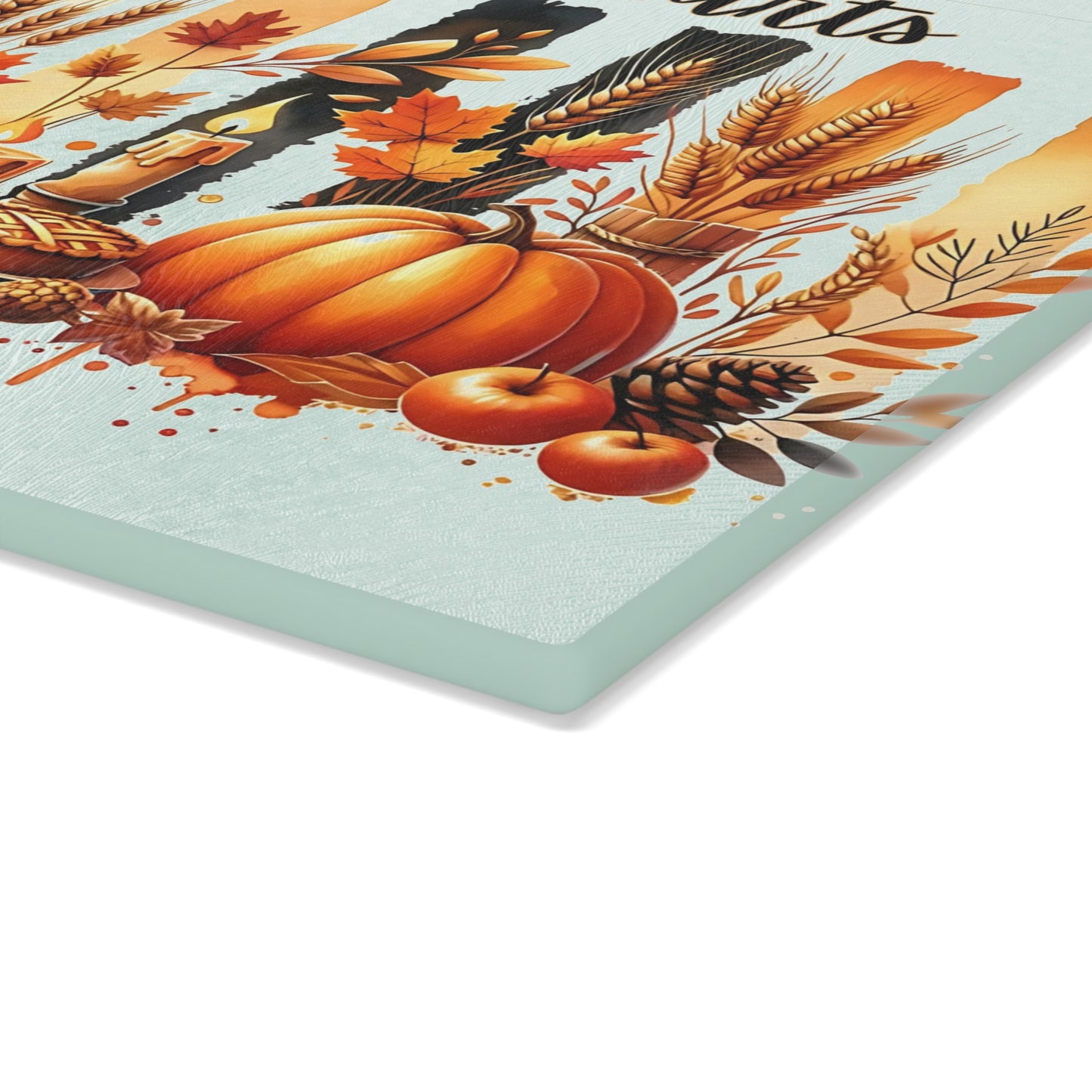 🦃🍂 Thankful Hearts Gather Here Cutting Board – Warm Autumn Charm for Your Kitchen 🕯️🥧