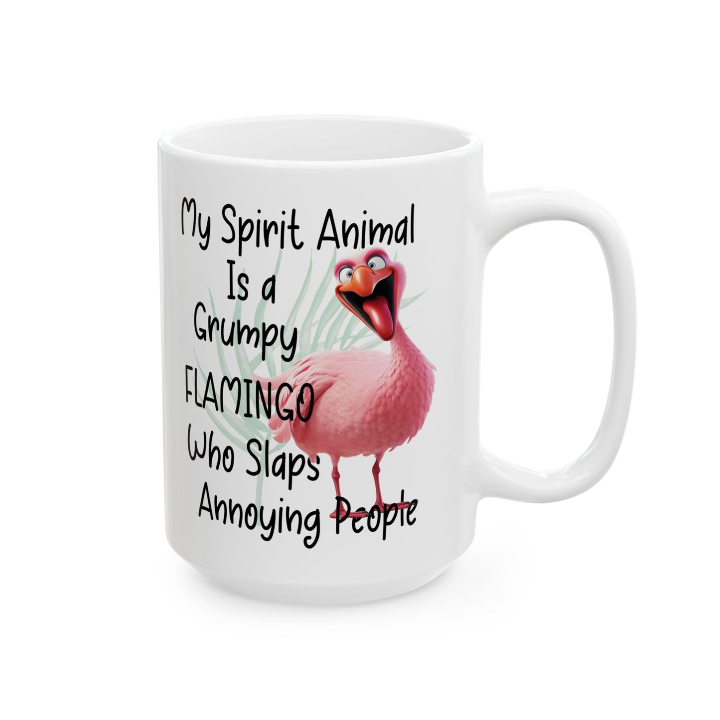 Mi espíritu animal es un flamenco gruñón: divertida taza de flamenco para mañanas atrevidas ☕