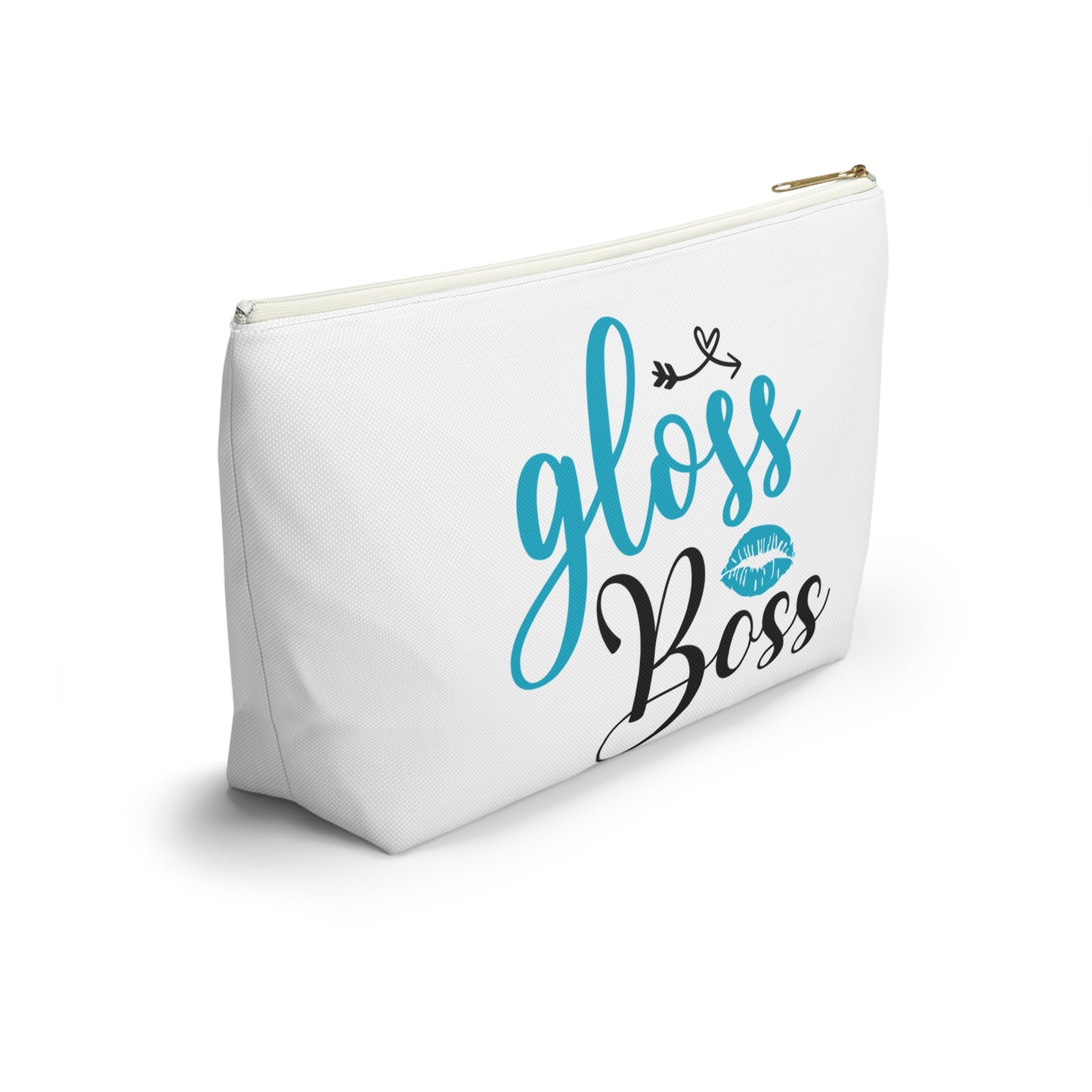 Accessory Pouch – "Gloss Boss" Teal Makeup Bag