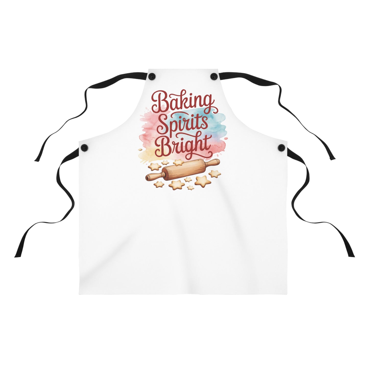 🎄✨ Baking Spirits Bright Apron – Cheerful Holiday Cookie Helper