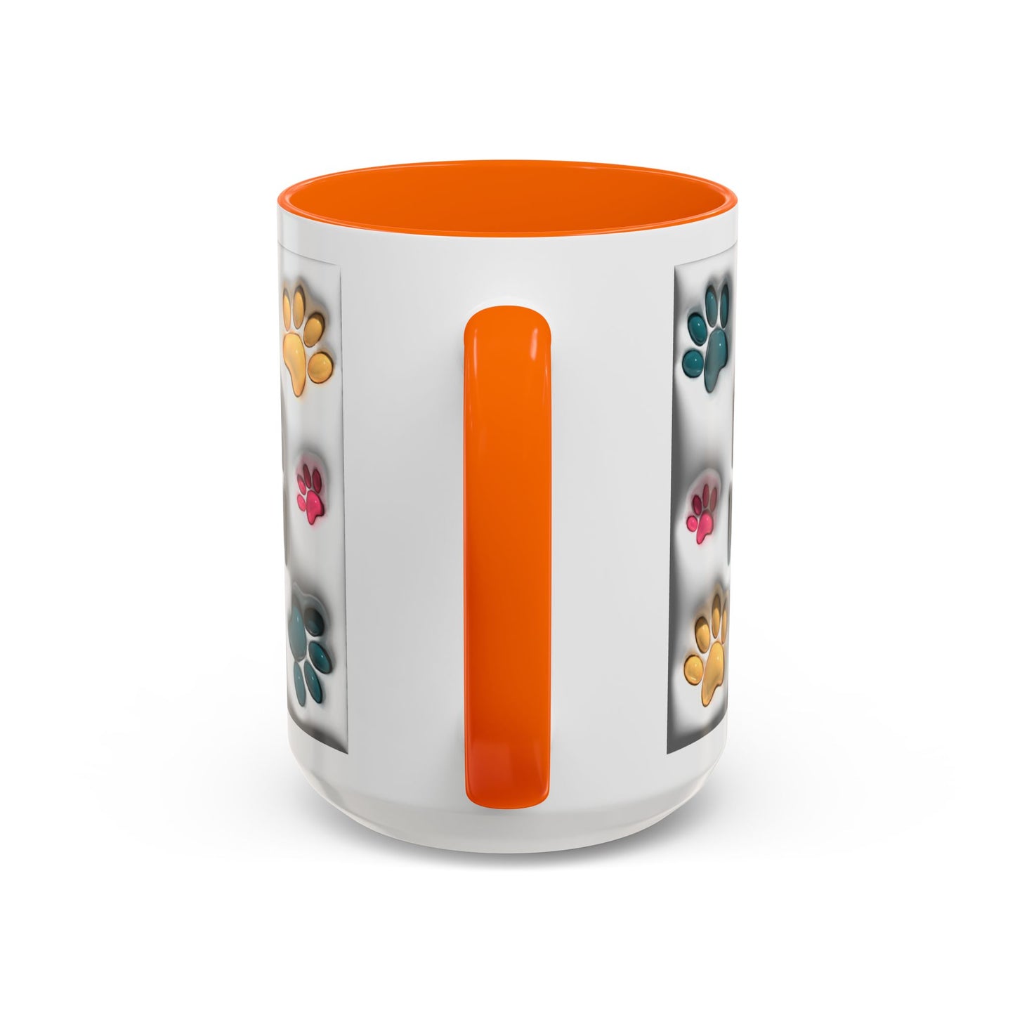 Dog Mom Accent Mug – Colorful Paw Print Cup for Proud Pet Parents