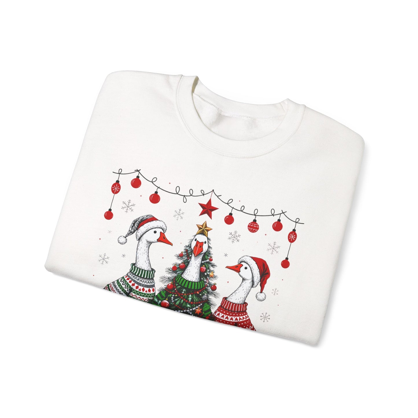 🎄🪿 Goosemas Sweater Flock Sweatshirt – Festive Geese in Cozy Knits