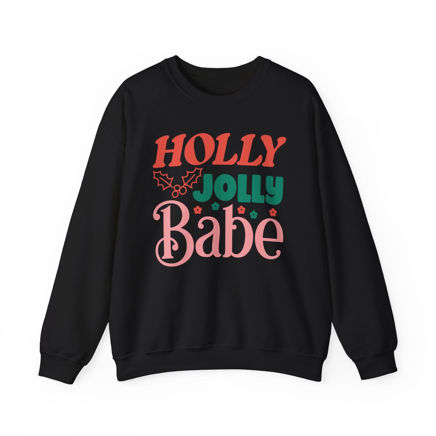 🎀✨ Holly Jolly Babe Retro Crewneck – Cute, Cozy & Festive