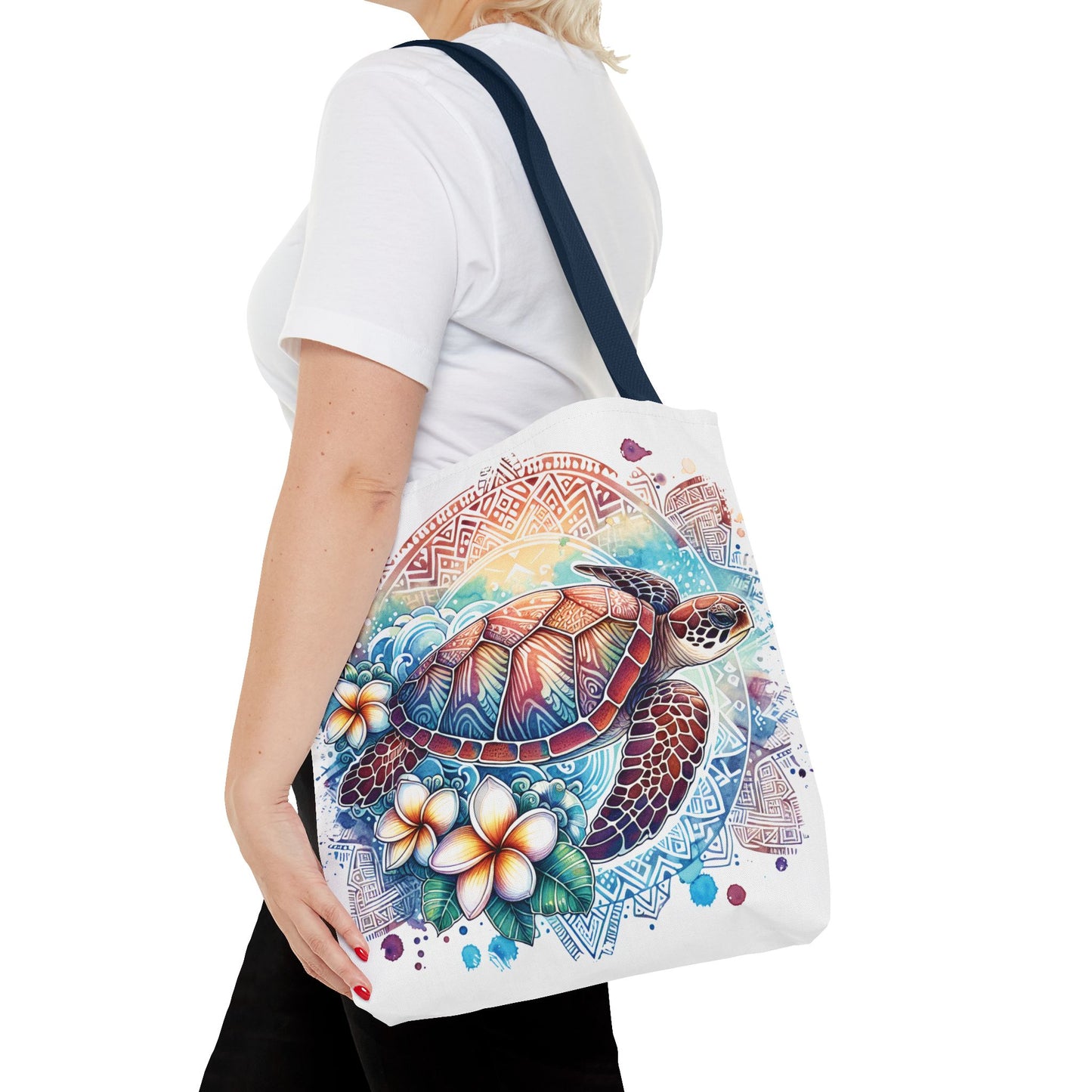 🐢 Tropical Sea Turtle Tote Bag – Coastal, Artistic & Practical 🌺