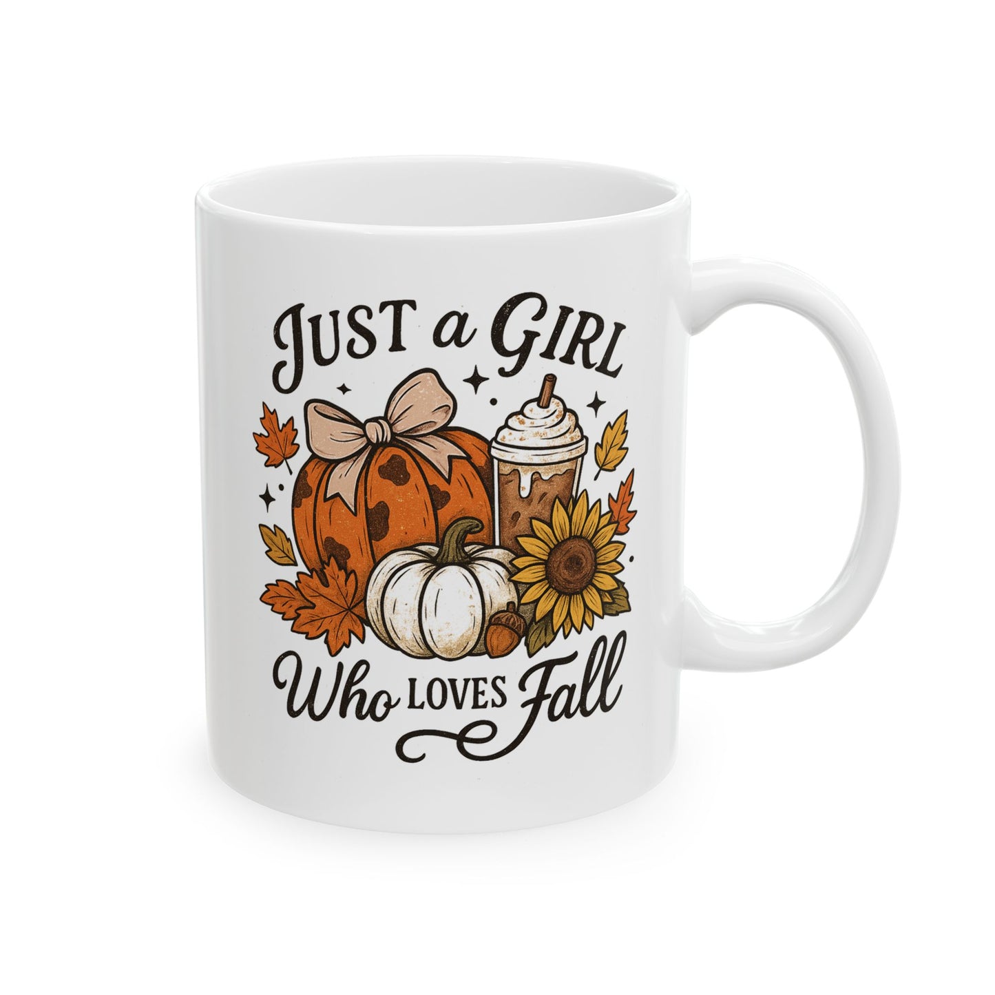 🍂🎃 Just a Girl Who Loves Fall – Cozy Autumn Ceramic Cup ✨☕
