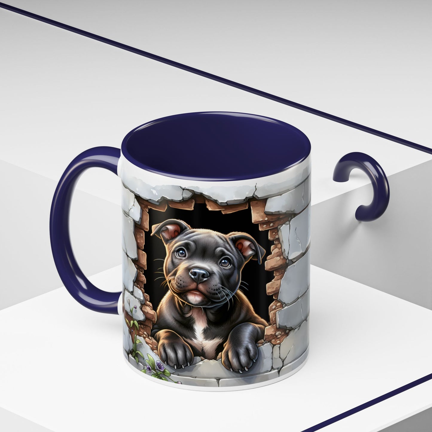 🐶☕ Pit Bull Puppy Accent Mug – Cute Breakthrough Pup Design ✨