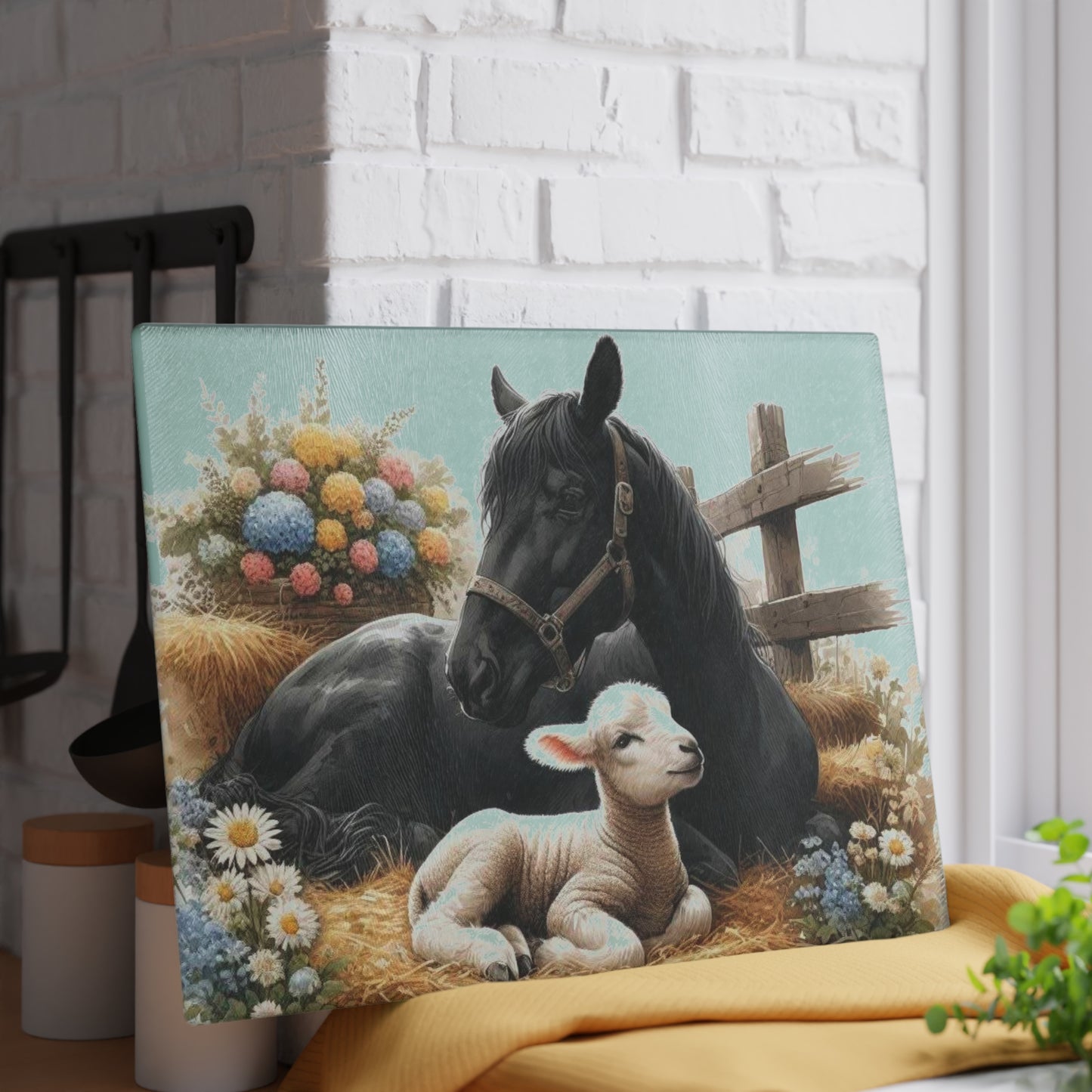 Horse cutting board, farm life decor, farmhouse design, nature-inspired gift, horse lover gift, rustic home accents Charcuterie Board, Lamb