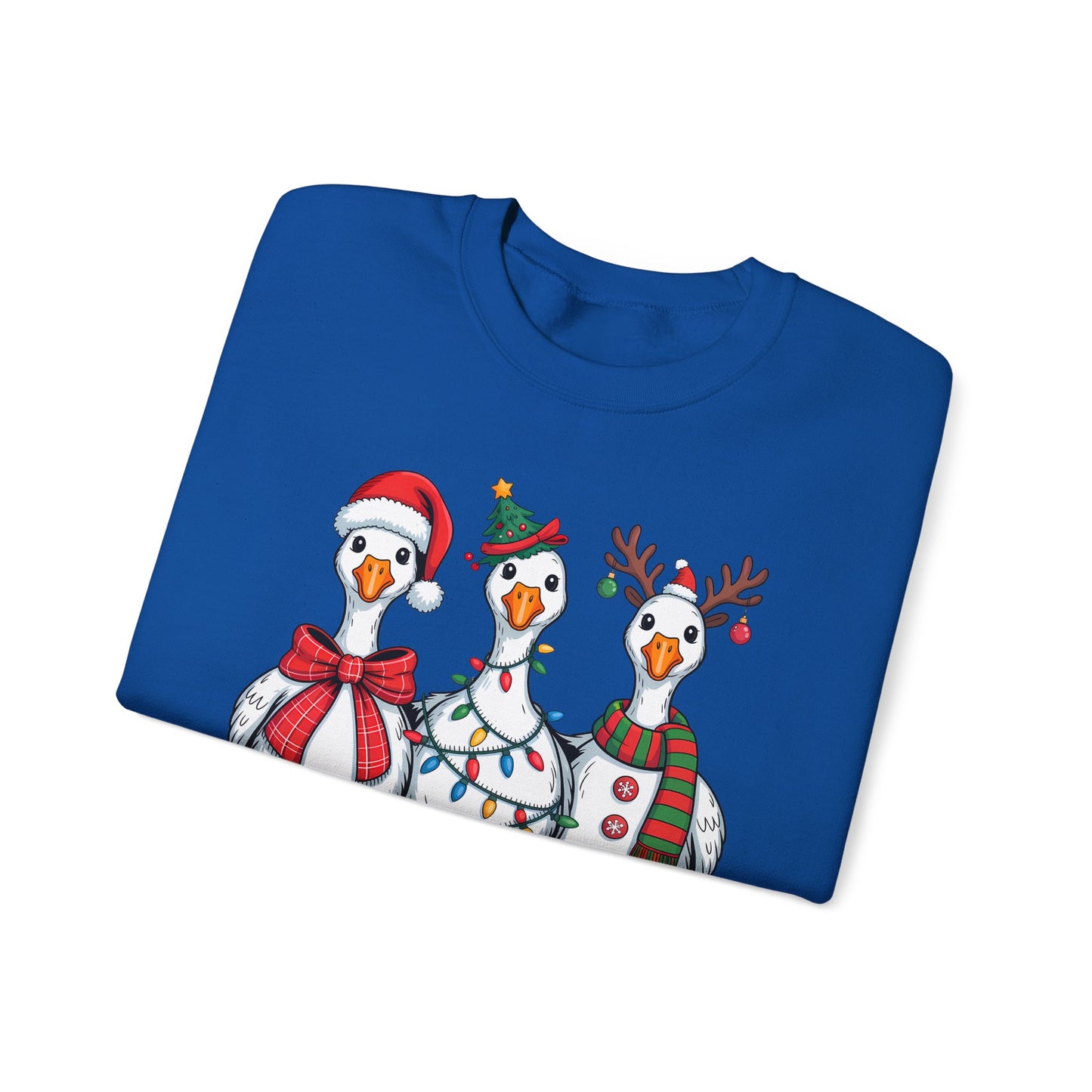 🪿🎄 Festive Goose Trio Sweatshirt – Whimsical Holiday Cheer in Cozy Style