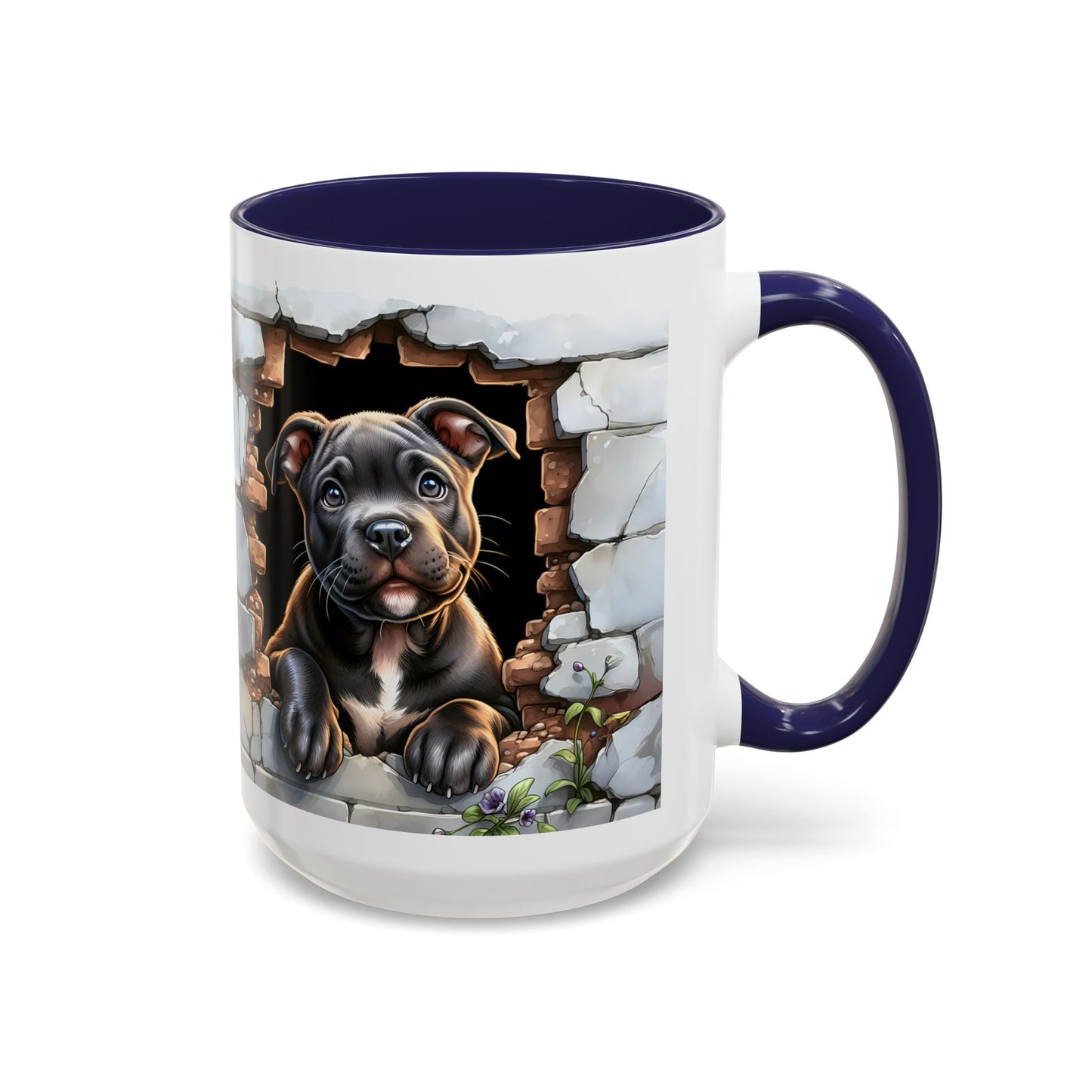 🐶☕ Pit Bull Puppy Accent Mug – Cute Breakthrough Pup Design ✨