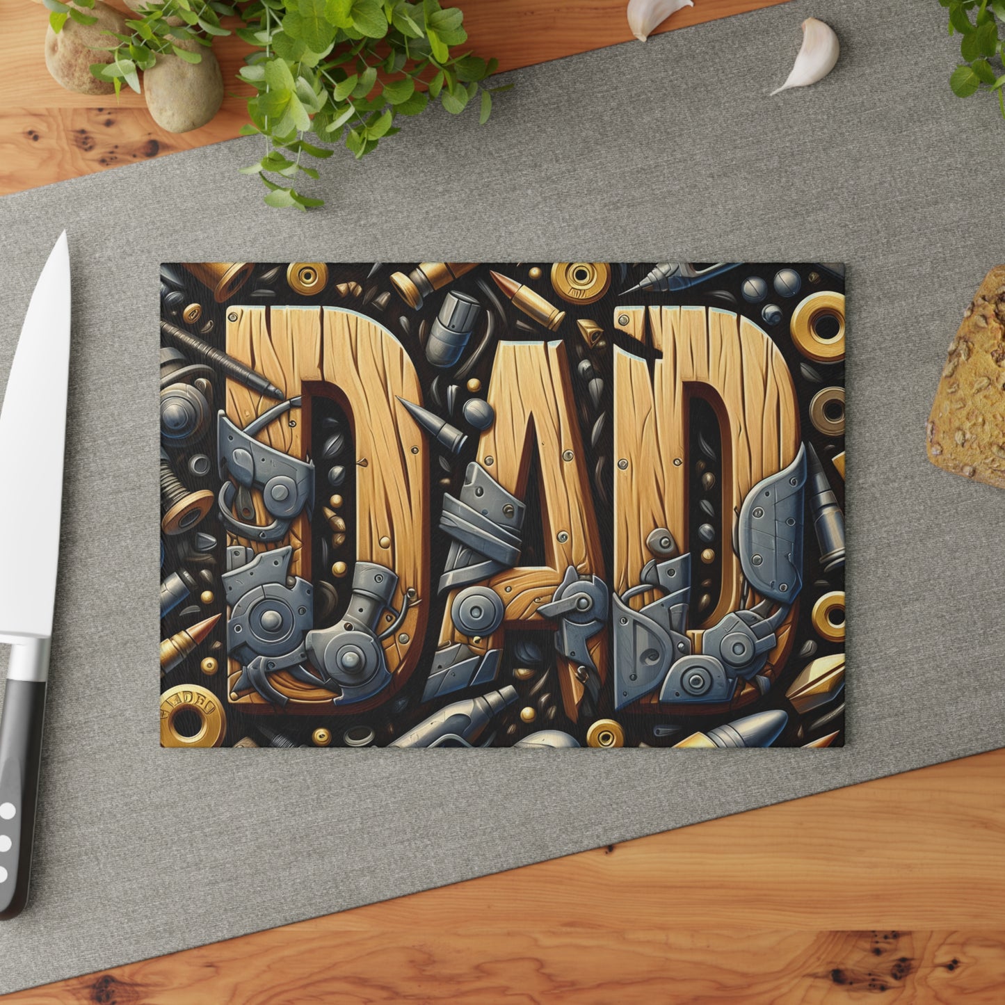 🛠️🔧 Dad Gear Cutting Board – Rugged Style for the Handyman Kitchen 🪚