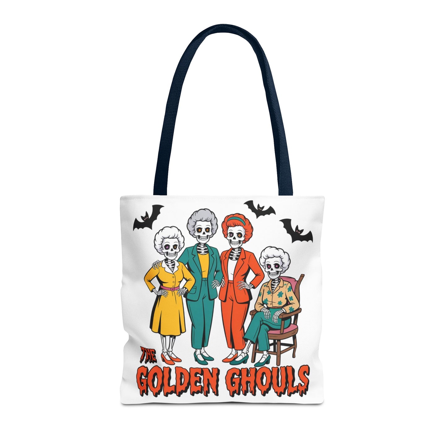 🖤 Retro Skeleton Squad Tote Bag – Spooky Chic Style for Halloween 👻👜