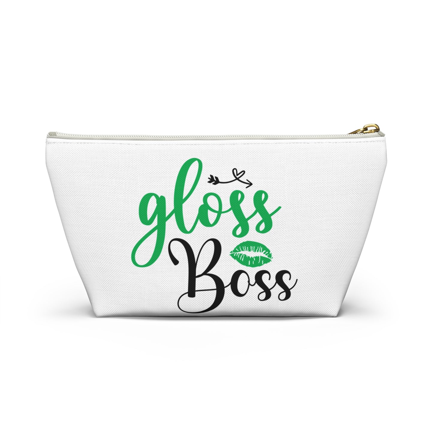 Accessory Pouch – "Gloss Boss" Green Makeup Bag