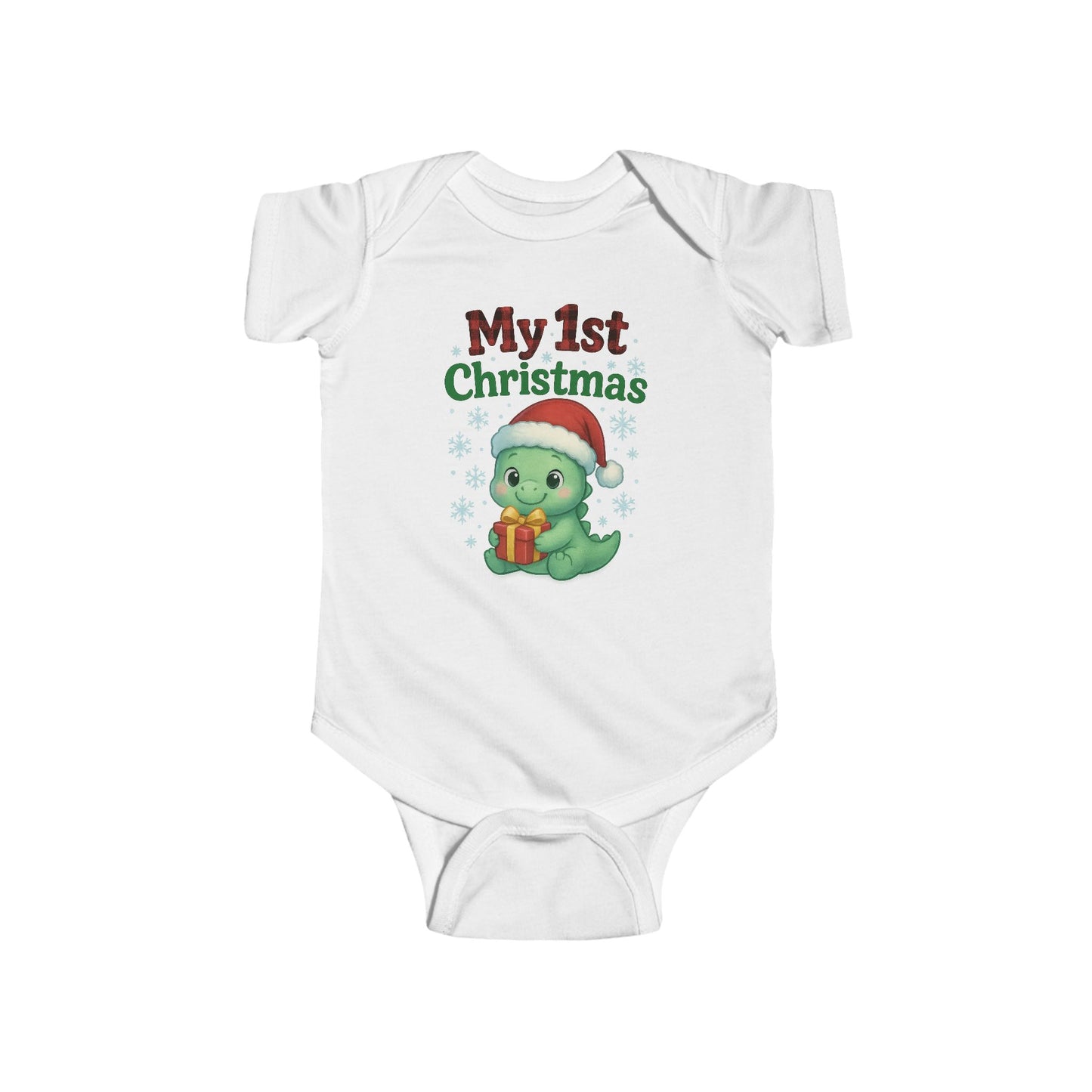 🎄🦕 My 1st Christmas Dinosaur Baby Onesie – Adorable Holiday Keepsake! 🍼✨