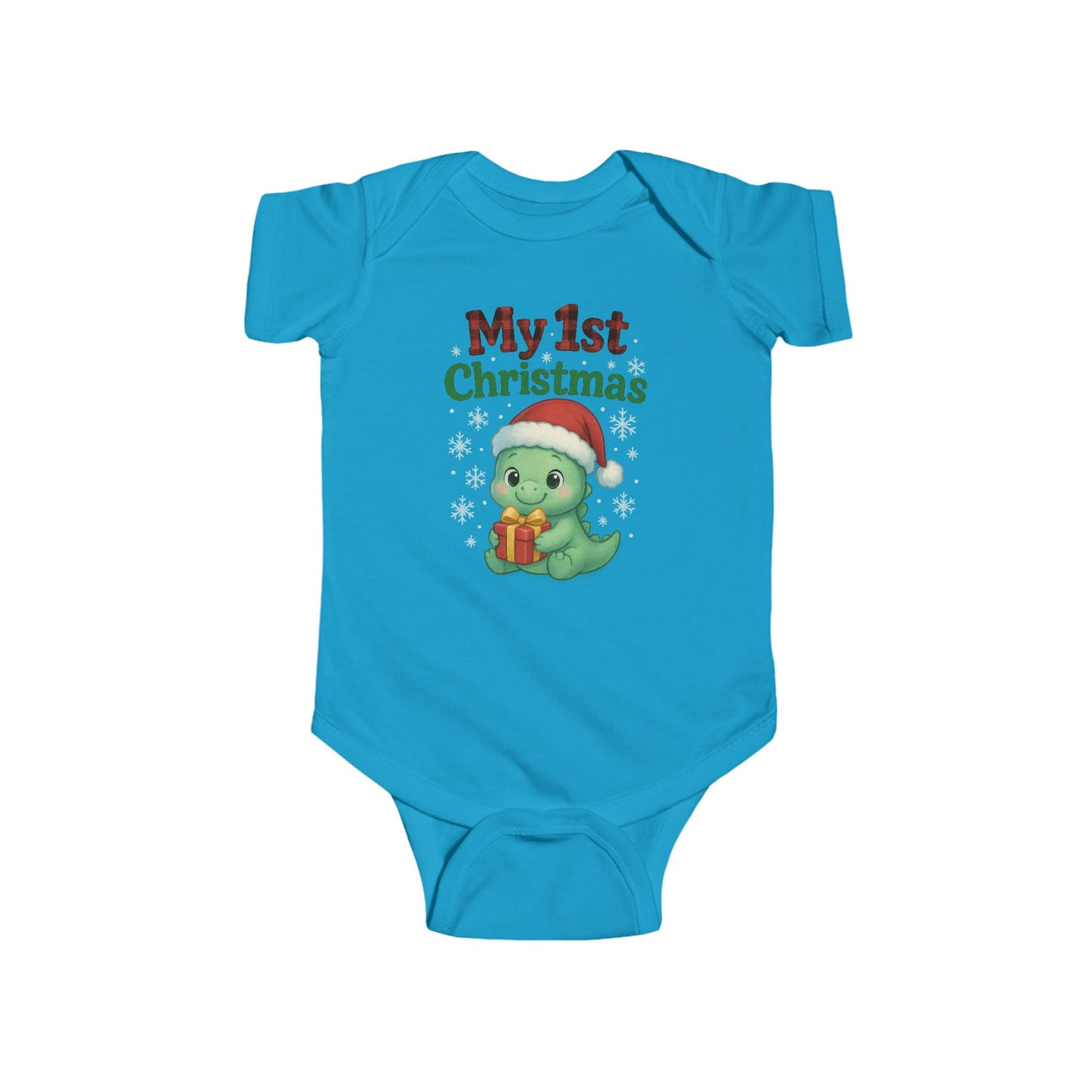 🎄🦕 My 1st Christmas Dinosaur Baby Onesie – Adorable Holiday Keepsake! 🍼✨