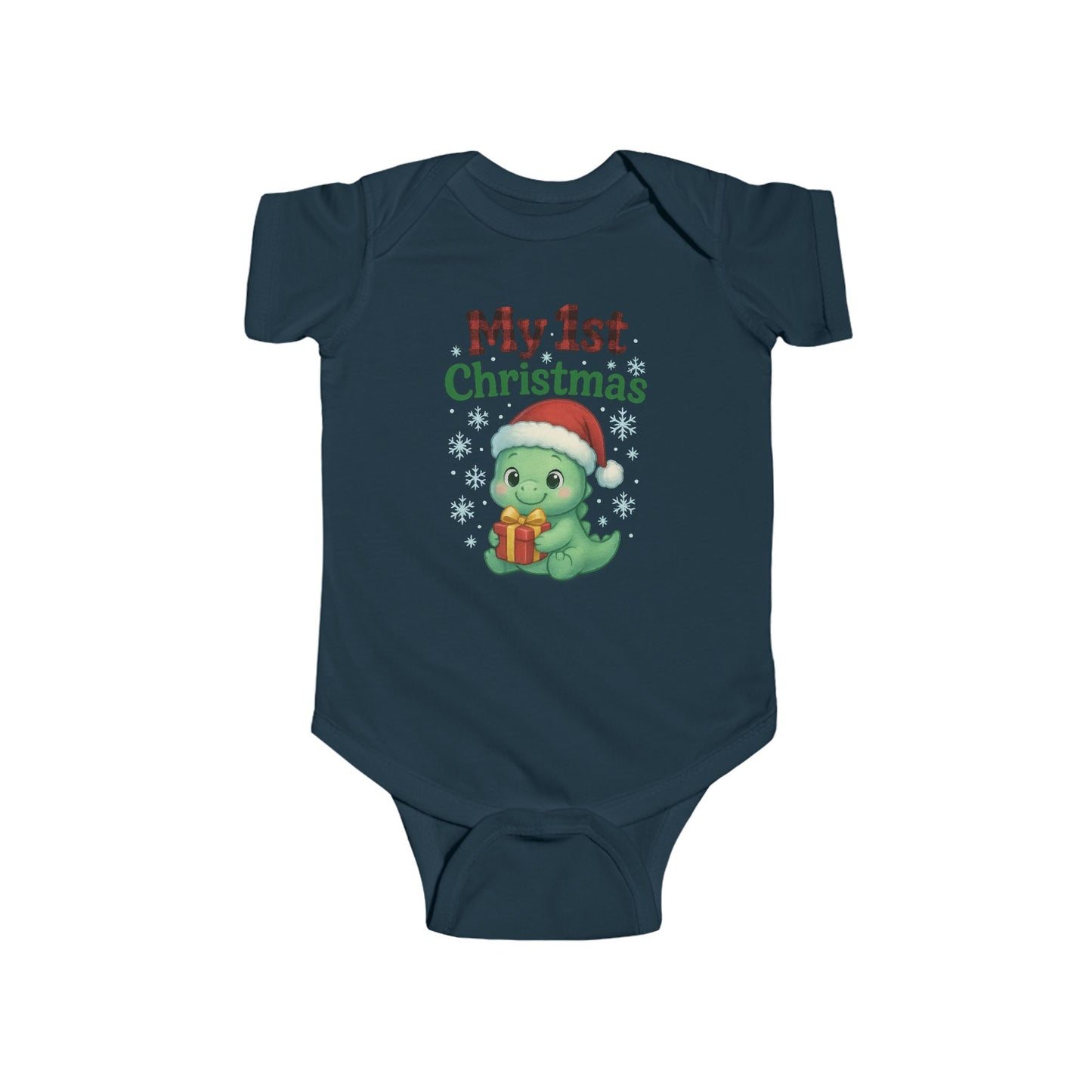 🎄🦕 My 1st Christmas Dinosaur Baby Onesie – Adorable Holiday Keepsake! 🍼✨