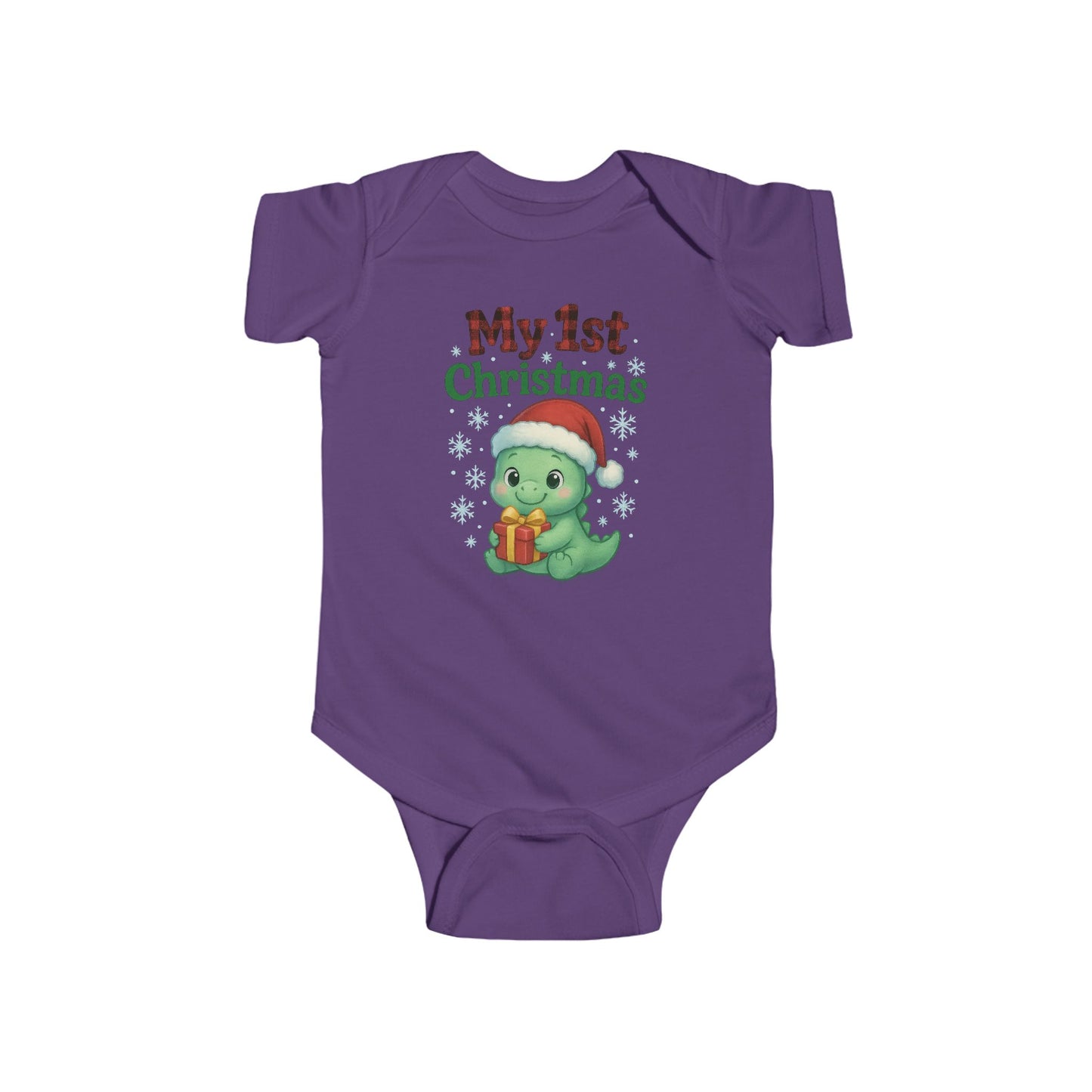🎄🦕 My 1st Christmas Dinosaur Baby Onesie – Adorable Holiday Keepsake! 🍼✨