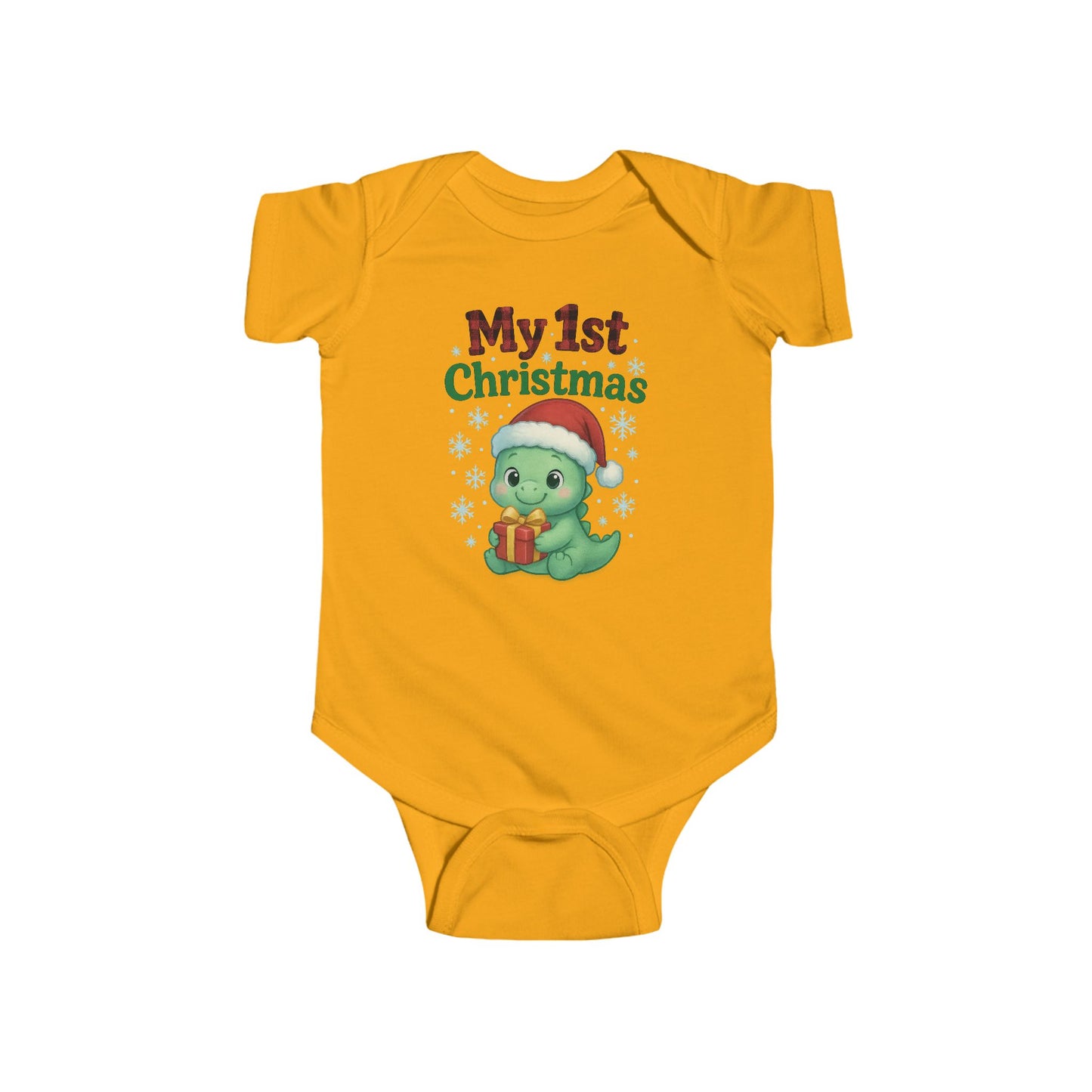 🎄🦕 My 1st Christmas Dinosaur Baby Onesie – Adorable Holiday Keepsake! 🍼✨