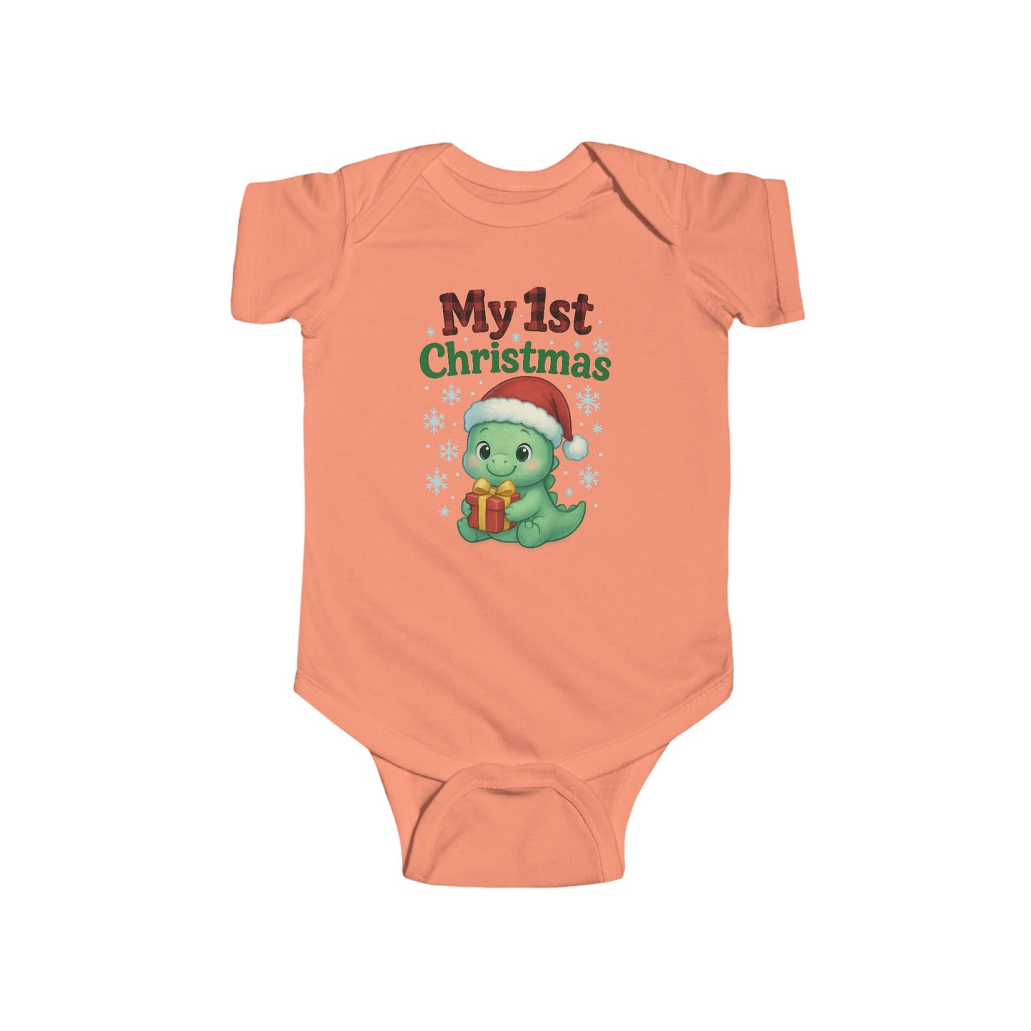 🎄🦕 My 1st Christmas Dinosaur Baby Onesie – Adorable Holiday Keepsake! 🍼✨