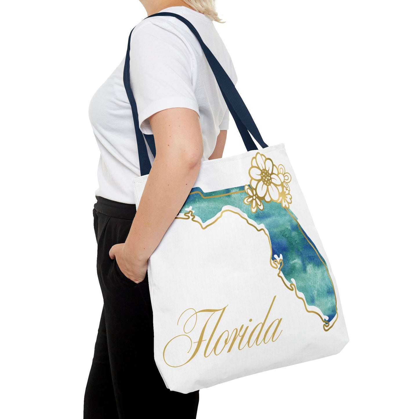 🌸 Florida State Floral Tote Bag – Elegant, Coastal & Practical 👜