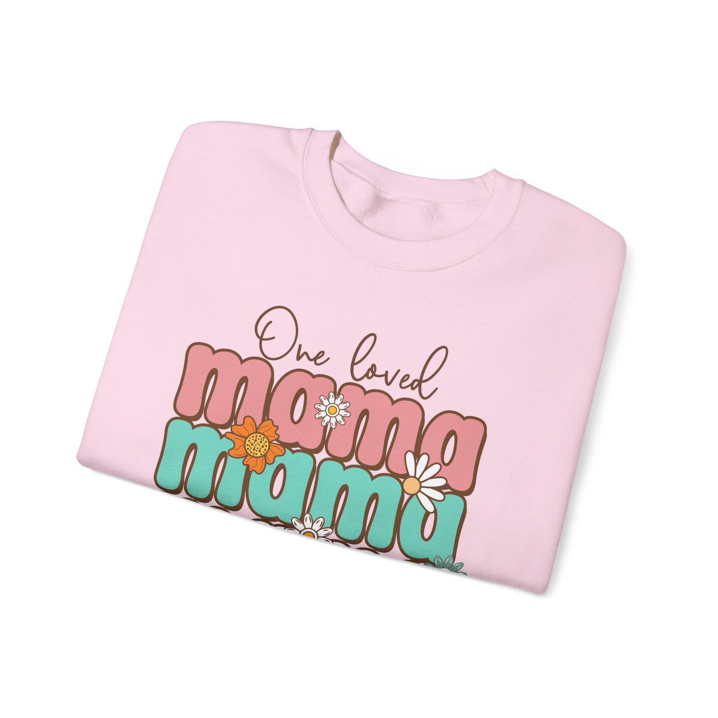 🌼💖 One Loved Mama Sweatshirt – Retro Floral Motherhood Crewneck