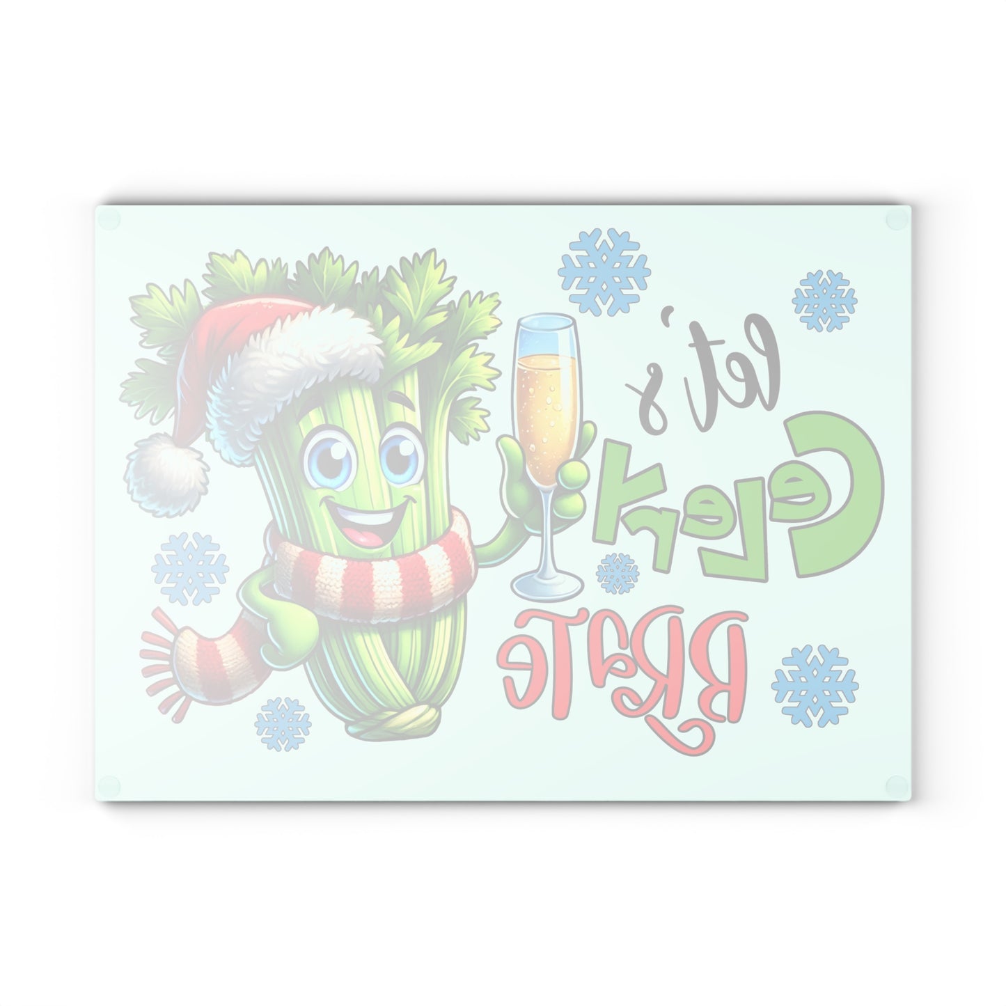 🥳🎄 Celery-brate Christmas Cutting Board – Festive Fun for Your Kitchen 🥂