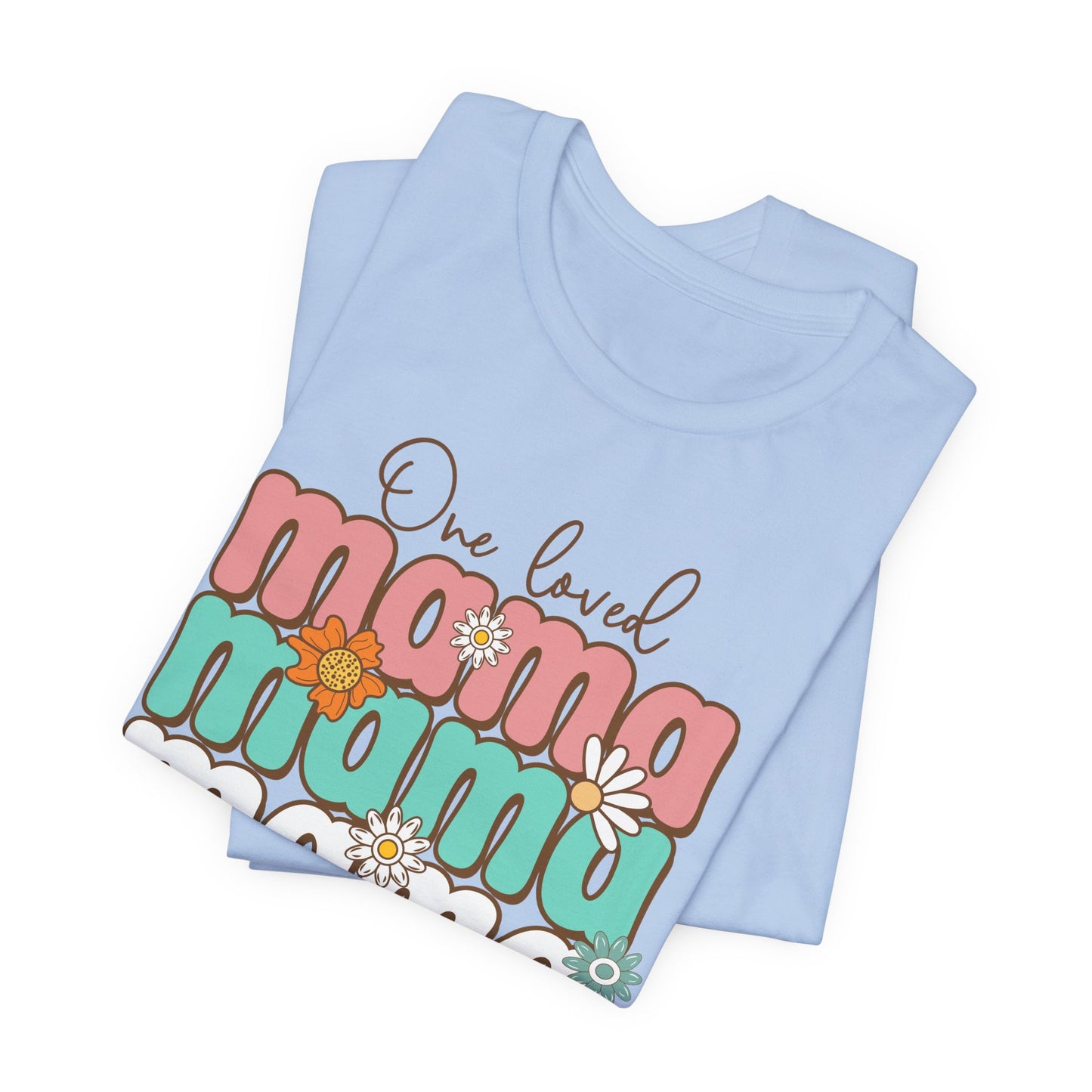 👕 Mama, Mama, Mama, Mama Boho-Style T-Shirt – Joyful Chaos of Motherhood 🌿