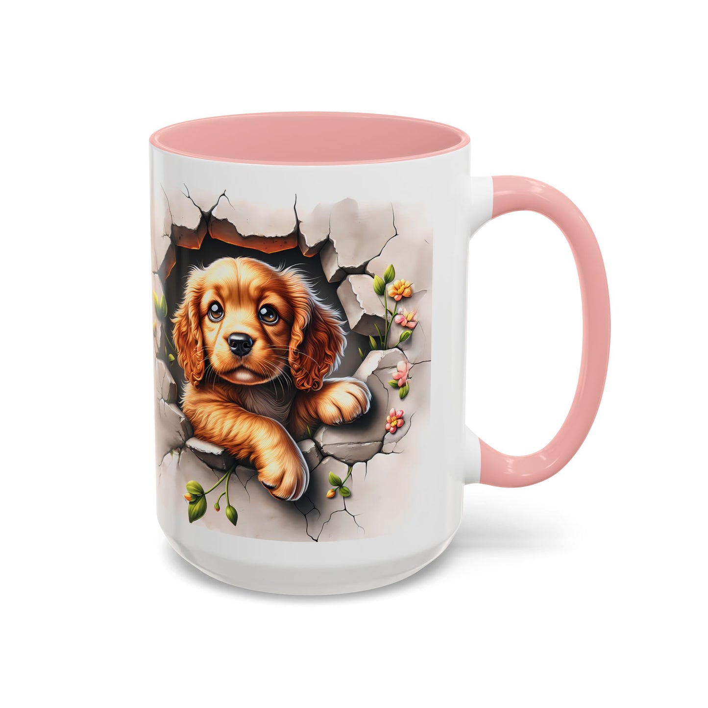 🐾 Cocker Spaniel Puppy Accent Mug – Sweet Fluffy Pup Coffee Cup ☕🤎