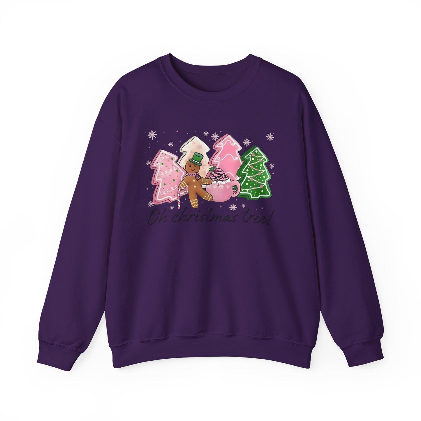 🎄🍪 Oh Christmas Tree! Gingerbread & Cocoa Crewneck – Sweet Holiday Cookie Lover Gift
