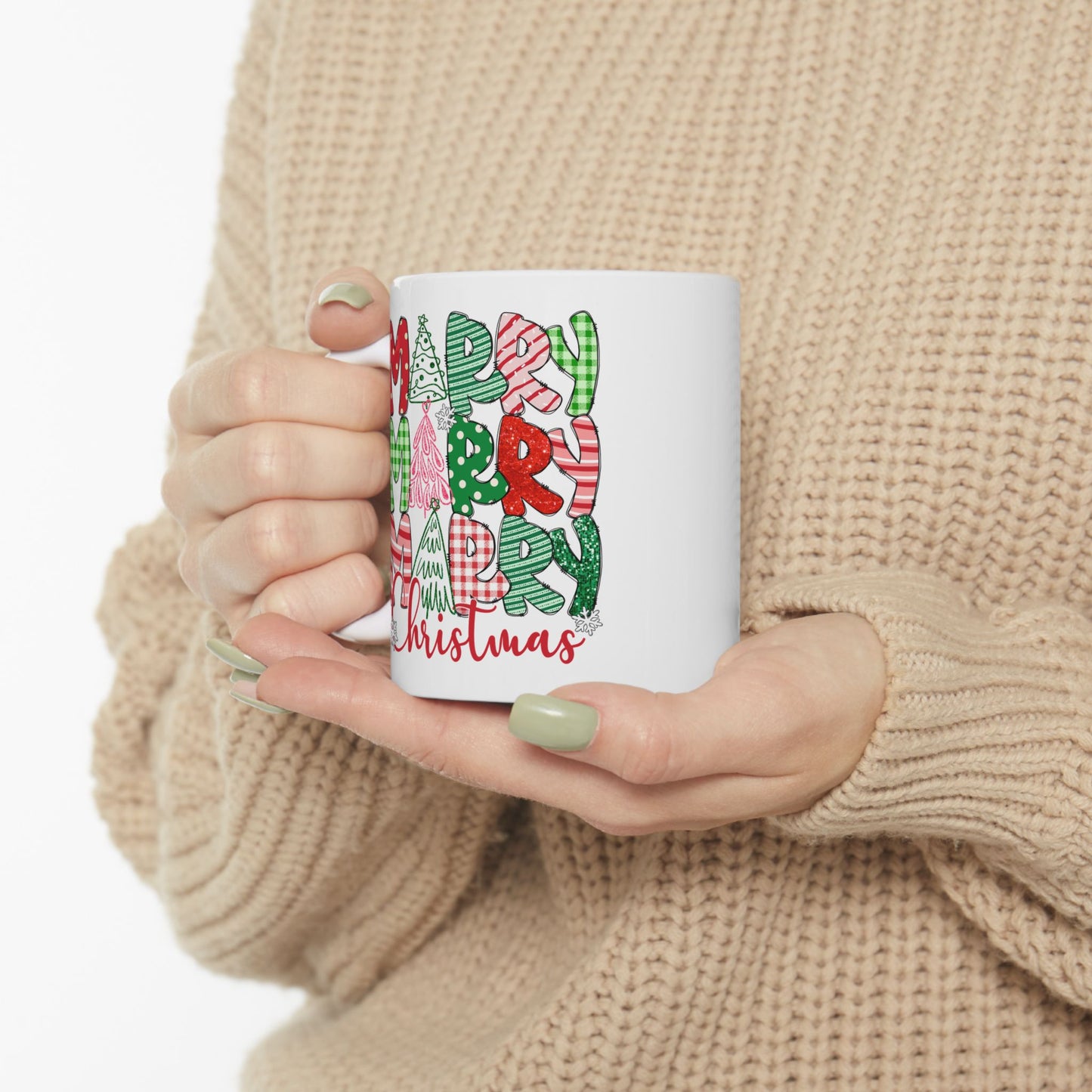 🎄 Merry Merry Merry Christmas Mug – Festive Cheer in Every Sip 🎅