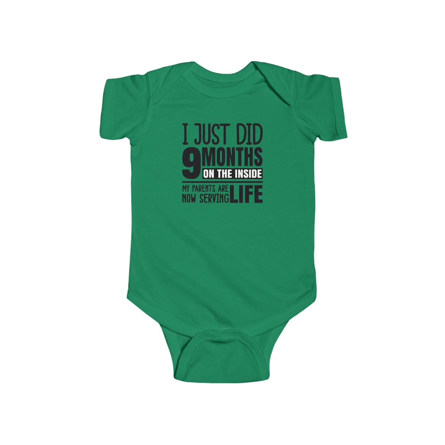I Just Did 9 Months On The Inside – Funny Baby Onesie 👶🖤