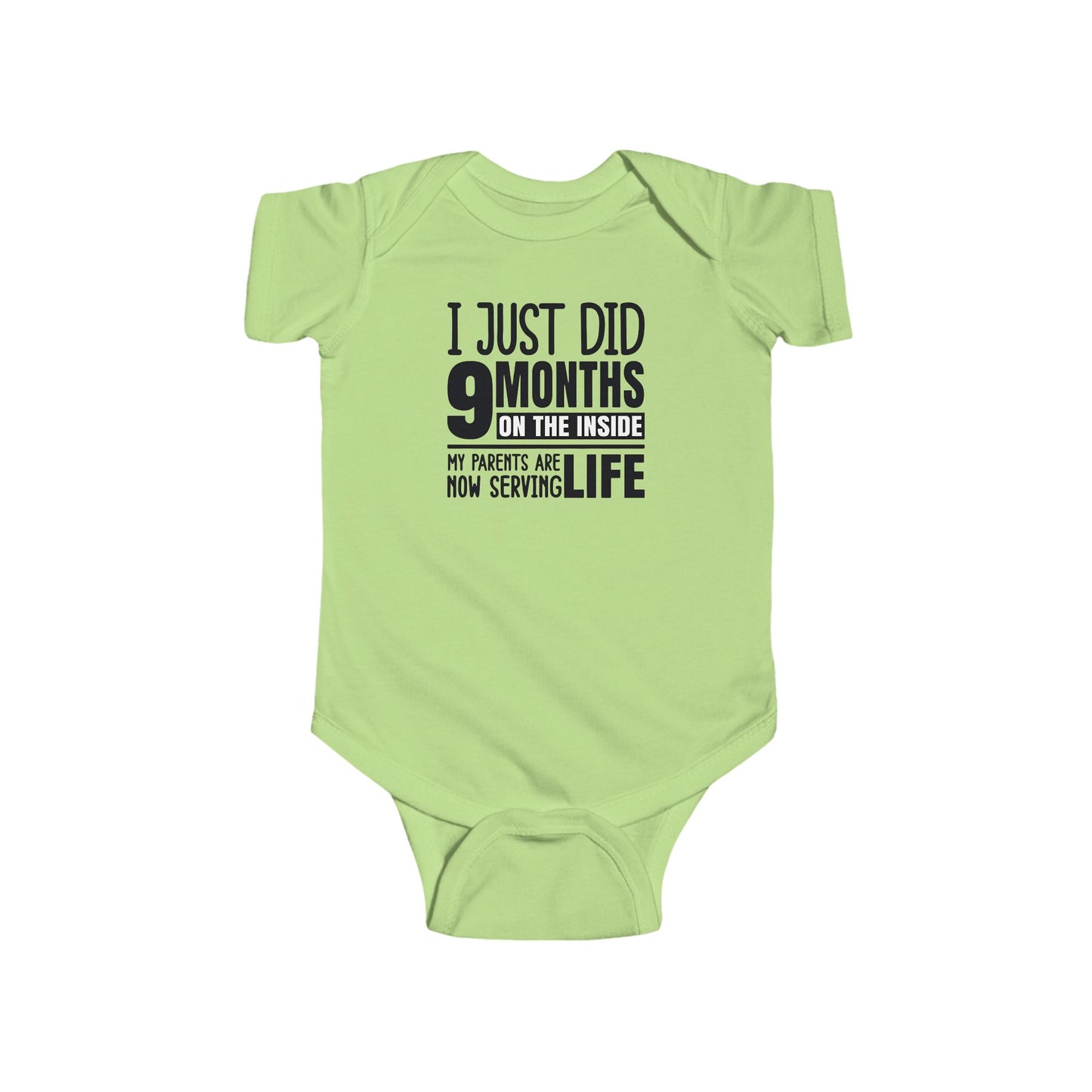 I Just Did 9 Months On The Inside – Funny Baby Onesie 👶🖤
